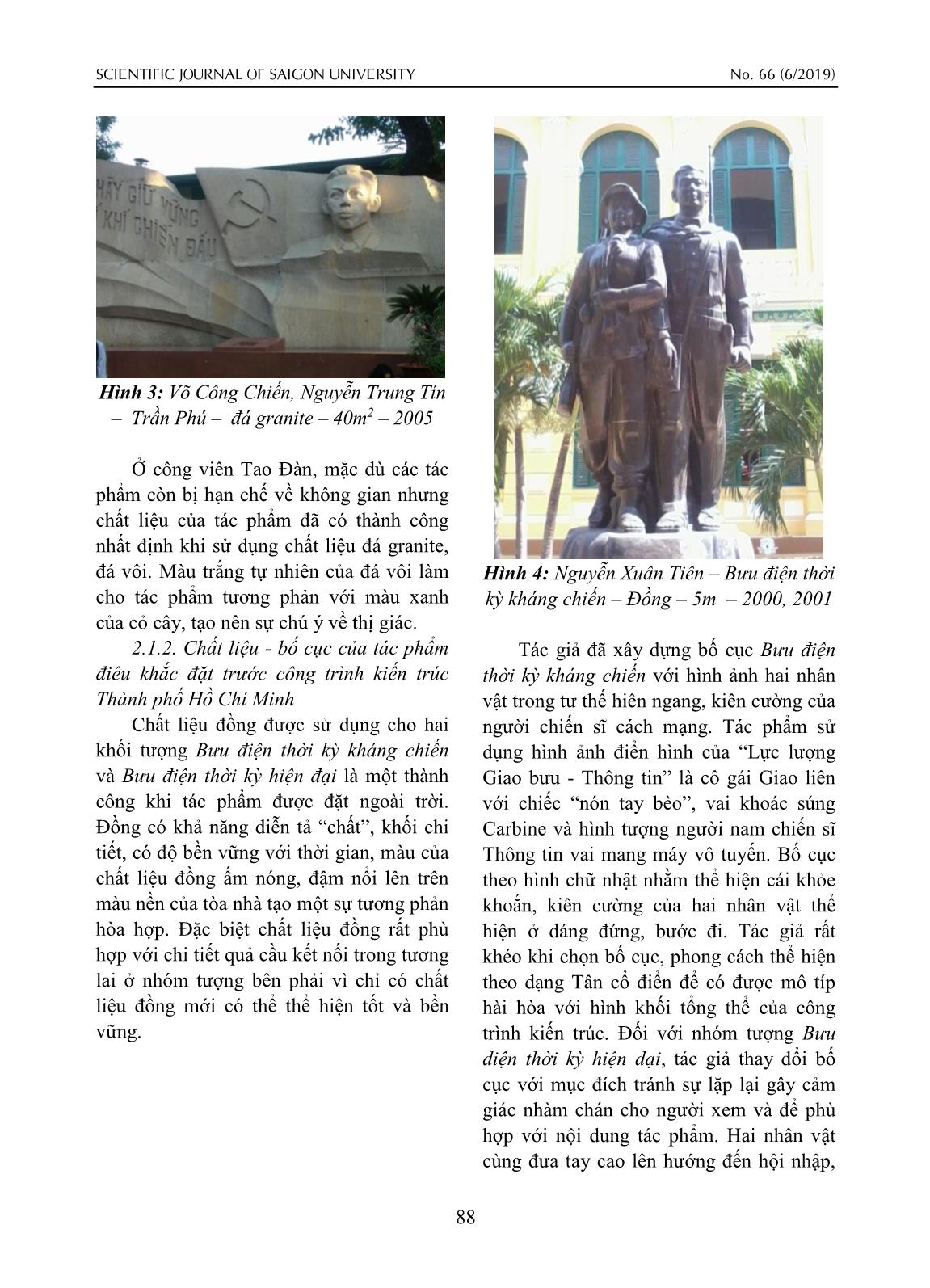 Mối liên hệ giữa chất liệu và bố cục trong điêu khắc công cộng thành phố Hồ Chí Minh trang 4
