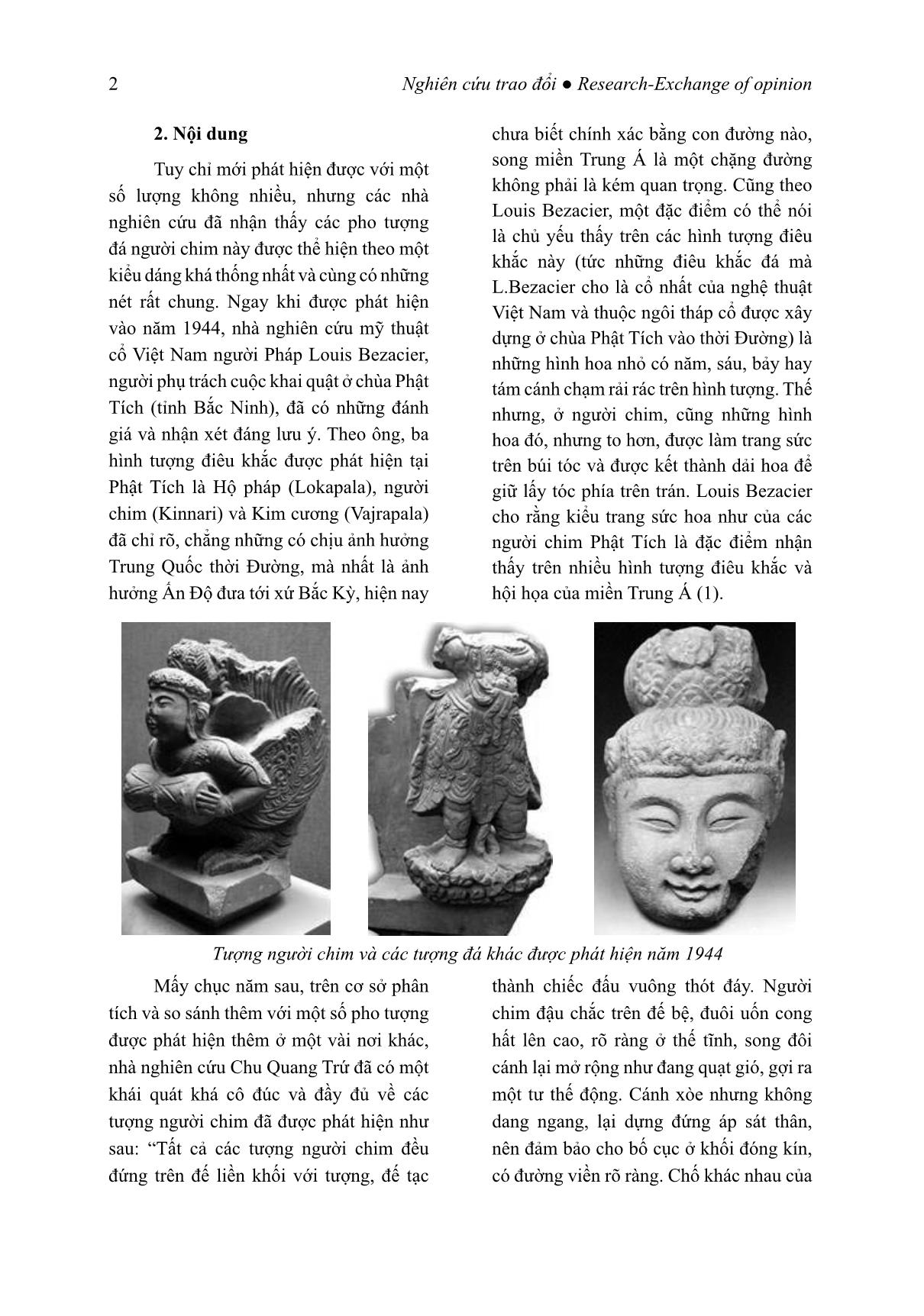Phong cách tượng người chim chùa Phật Tích trang 2