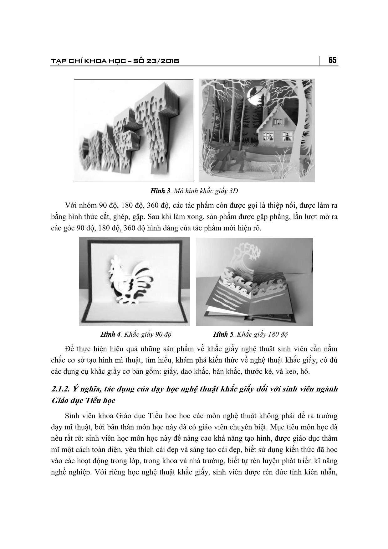 Sử dụng nghệ thuật khắc giấy trong dạy học mĩ thuật cho sinh viên ngành giáo dục tiểu học – Trường đại học thủ đô Hà Nội trang 4