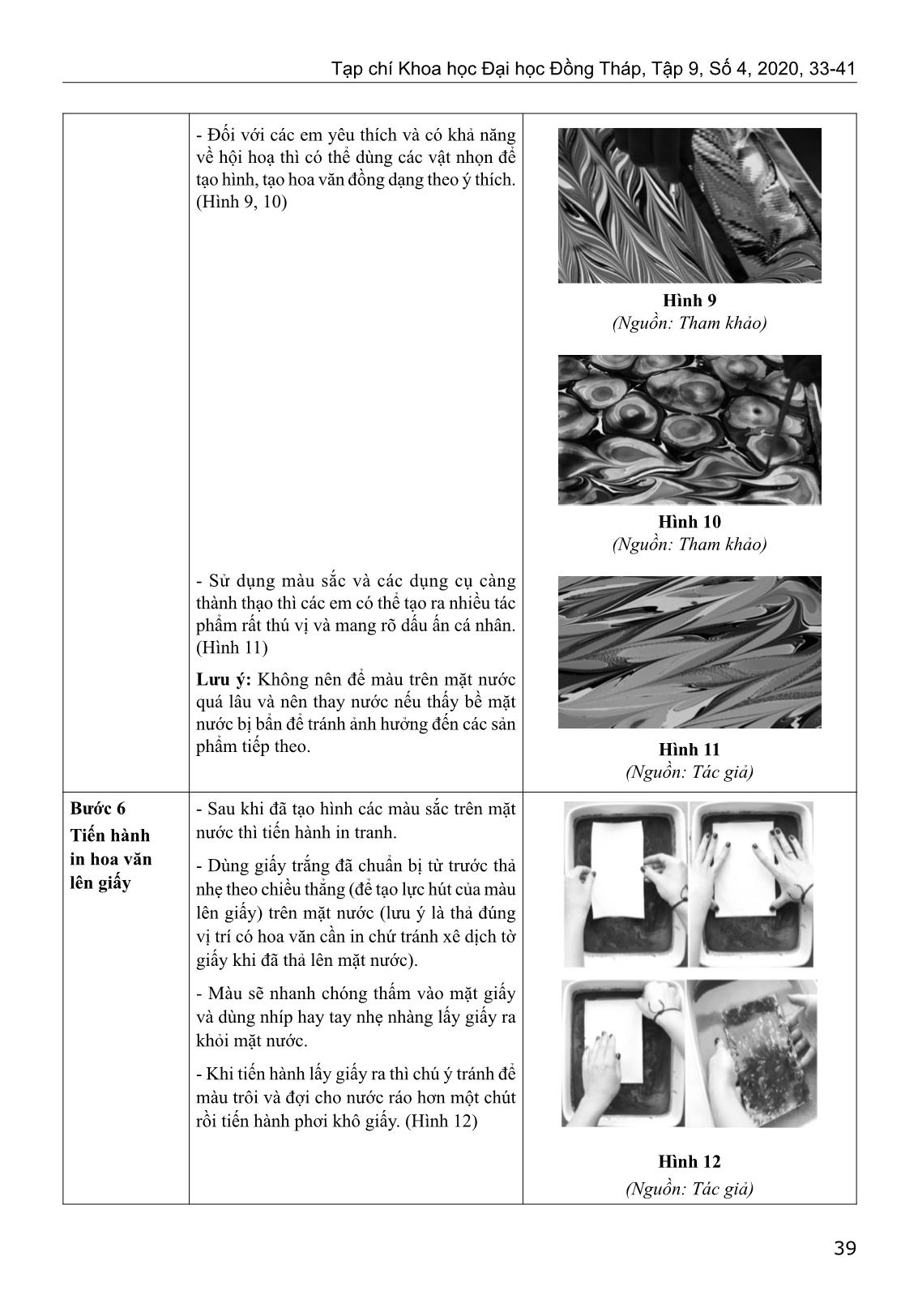 Thiết kế hoạt động trải nghiệm sáng tạo làm tranh thuỷ ấn trên giấy cho học sinh lớp 4 - 5 trang 7