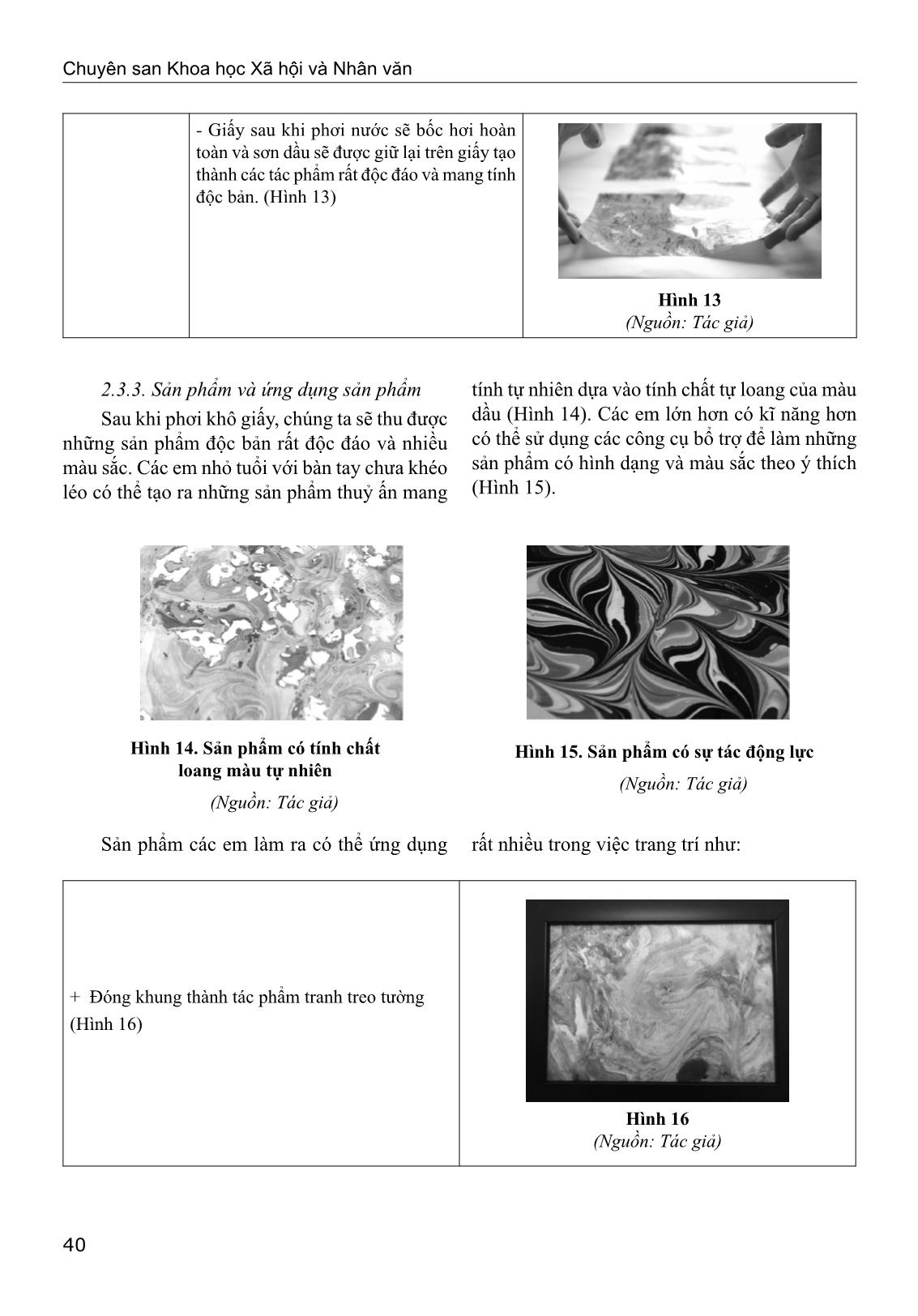 Thiết kế hoạt động trải nghiệm sáng tạo làm tranh thuỷ ấn trên giấy cho học sinh lớp 4 - 5 trang 8
