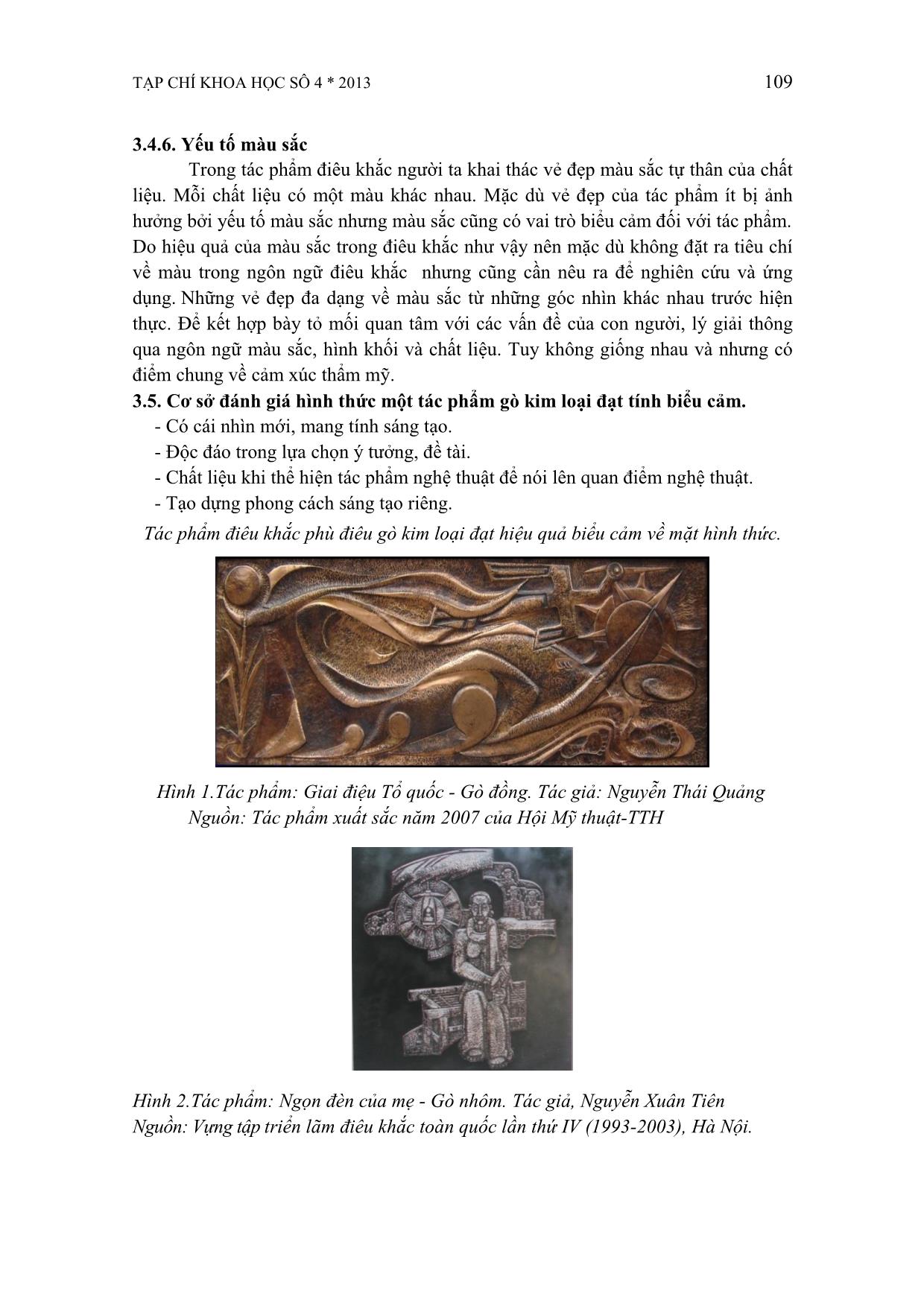 Tính biểu cảm của hình thức gò kim loại trong tác phẩm điêu khắc trang 8