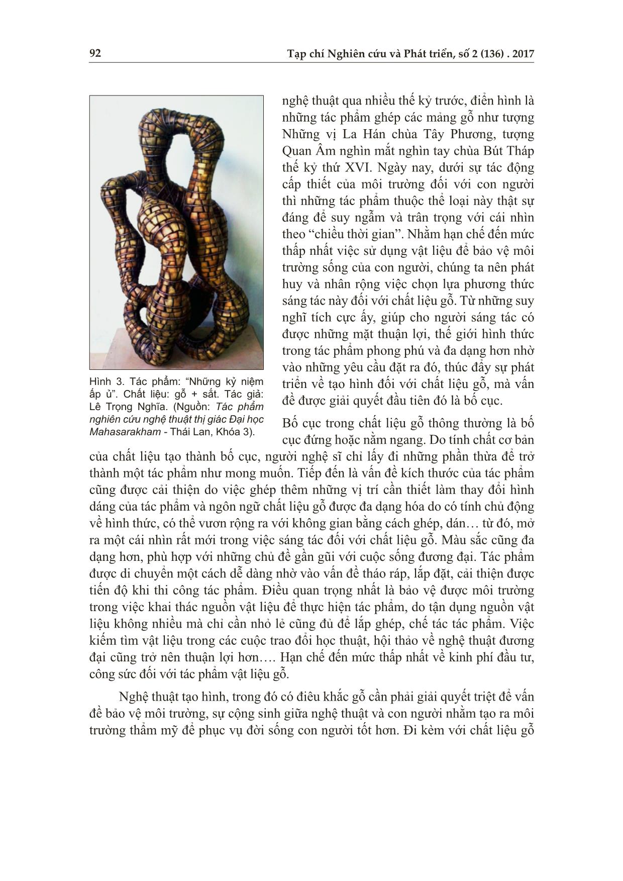 Yếu tố môi trường và việc tác động đến nghệ thuật tạo hình trong điêu khắc gỗ hiện đại trang 4