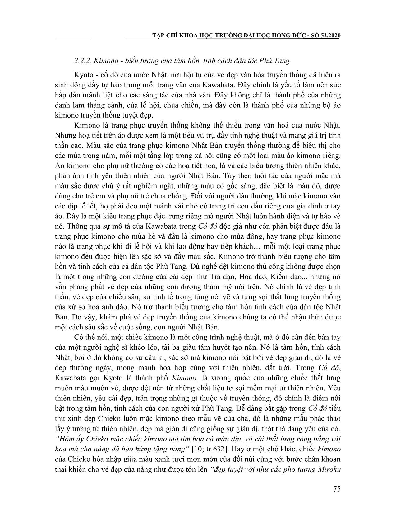 Ảnh hưởng văn hóa nhật trong văn học qua các biểu tượng trong tiểu thuyết cố đô của Kawabata trang 5