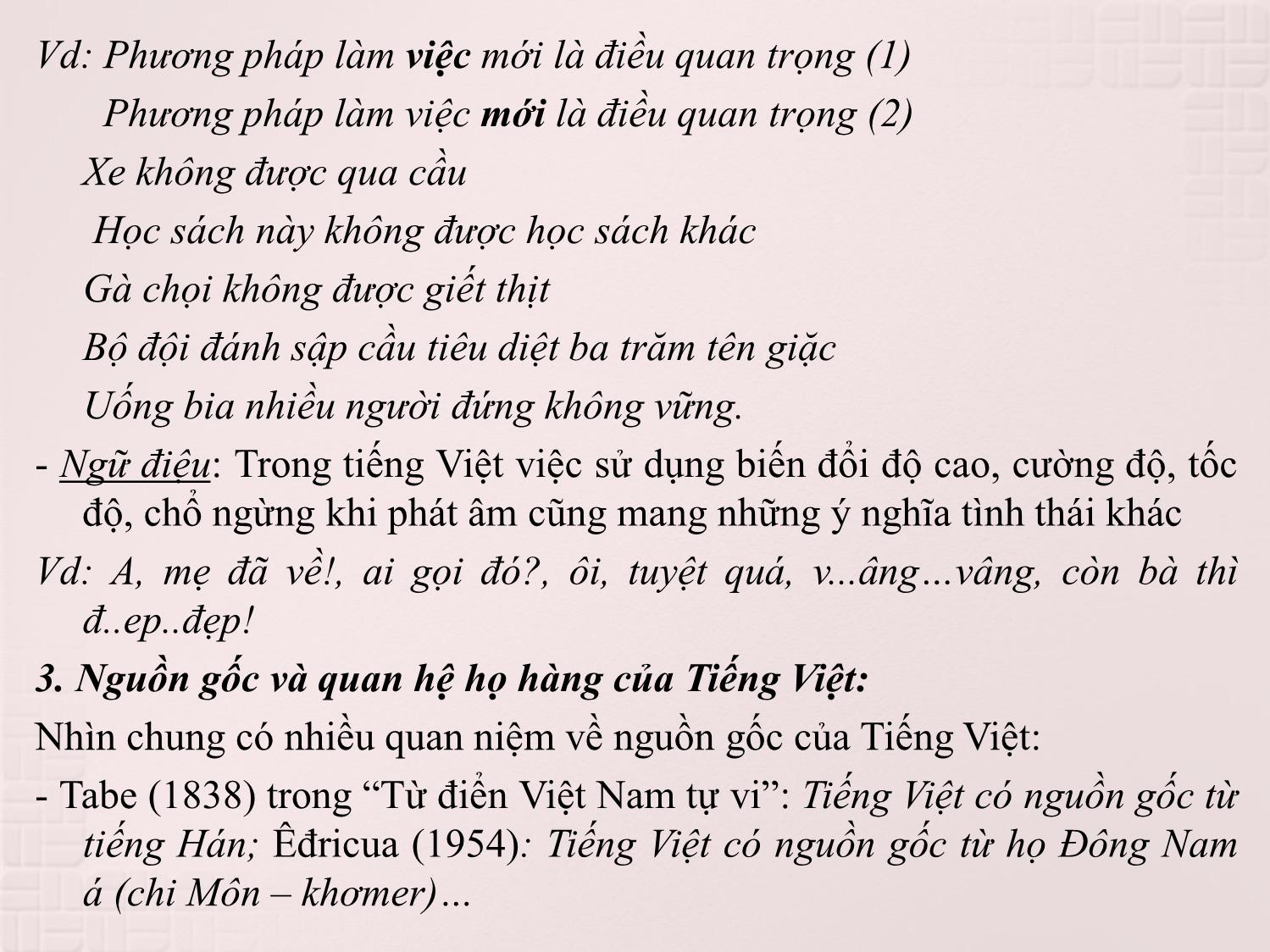 Bài giảng Tiếng Việt và bộ môn Tiếng Việt thực hành trang 6