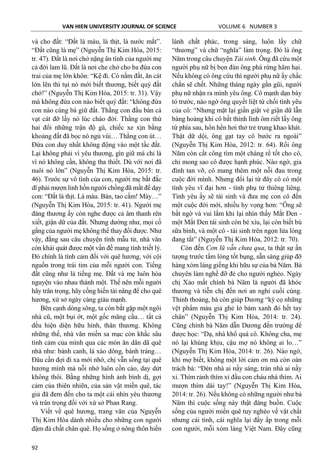 Cảm hứng nhân văn trong văn xuôi Nguyễn Thị Kim Hòa trang 5