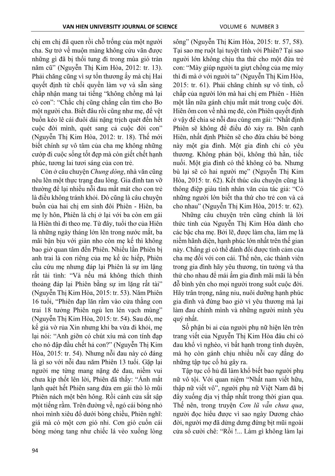Cảm hứng nhân văn trong văn xuôi Nguyễn Thị Kim Hòa trang 7