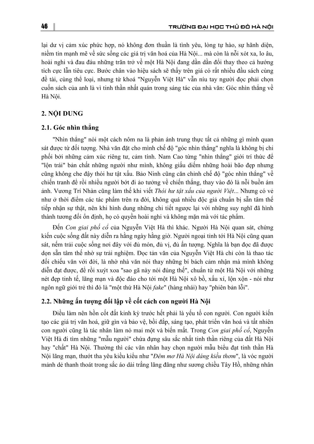 Con giai phố cổ của Nguyễn Việt Hà - Một góc nhìn thẳng về Hà Nội trang 2