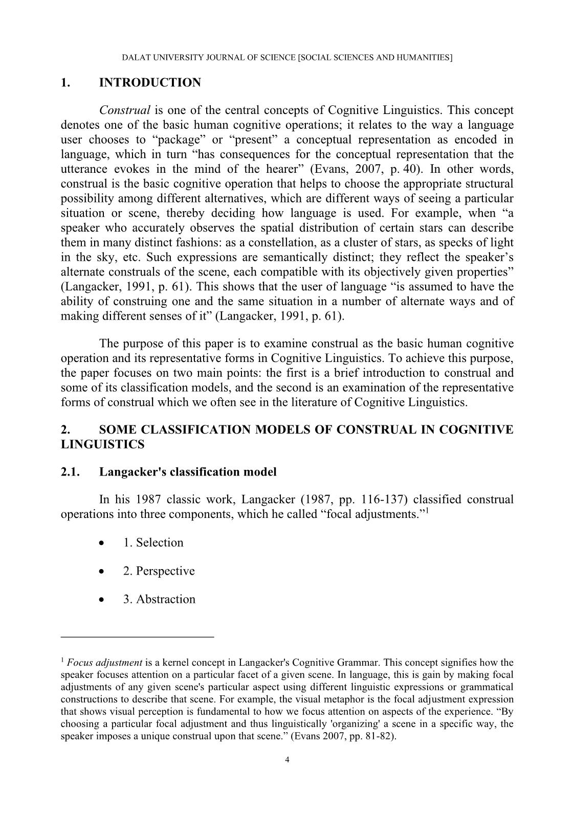 Construal and its representative forms in cognitive linguistics trang 2