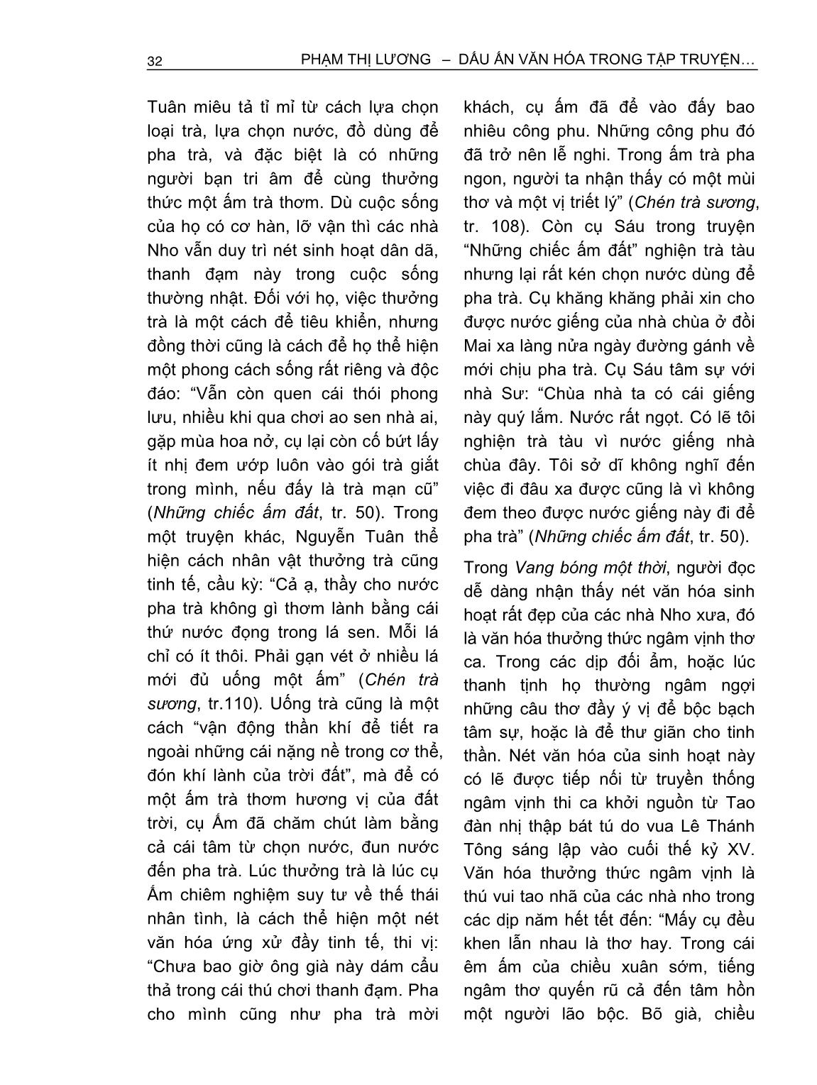 Dấu ấn văn hóa trong tập truyện vang bóng một thời của Nguyễn Tuân trang 8