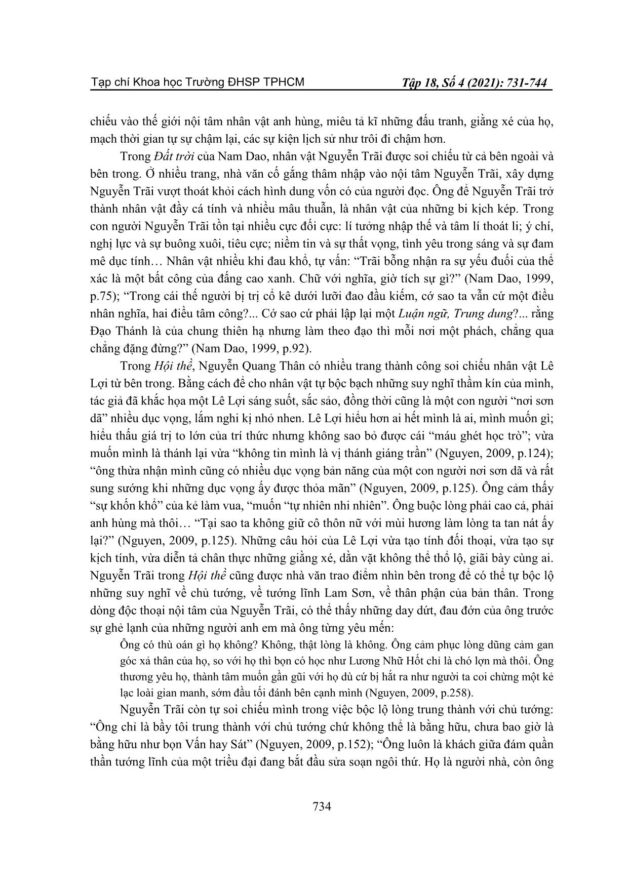 Điểm nhìn và giọng điệu trần thuật khi miêu tả nhân vật anh hùng trong tiểu thuyết lịch sử Việt Nam sau 1975 trang 4
