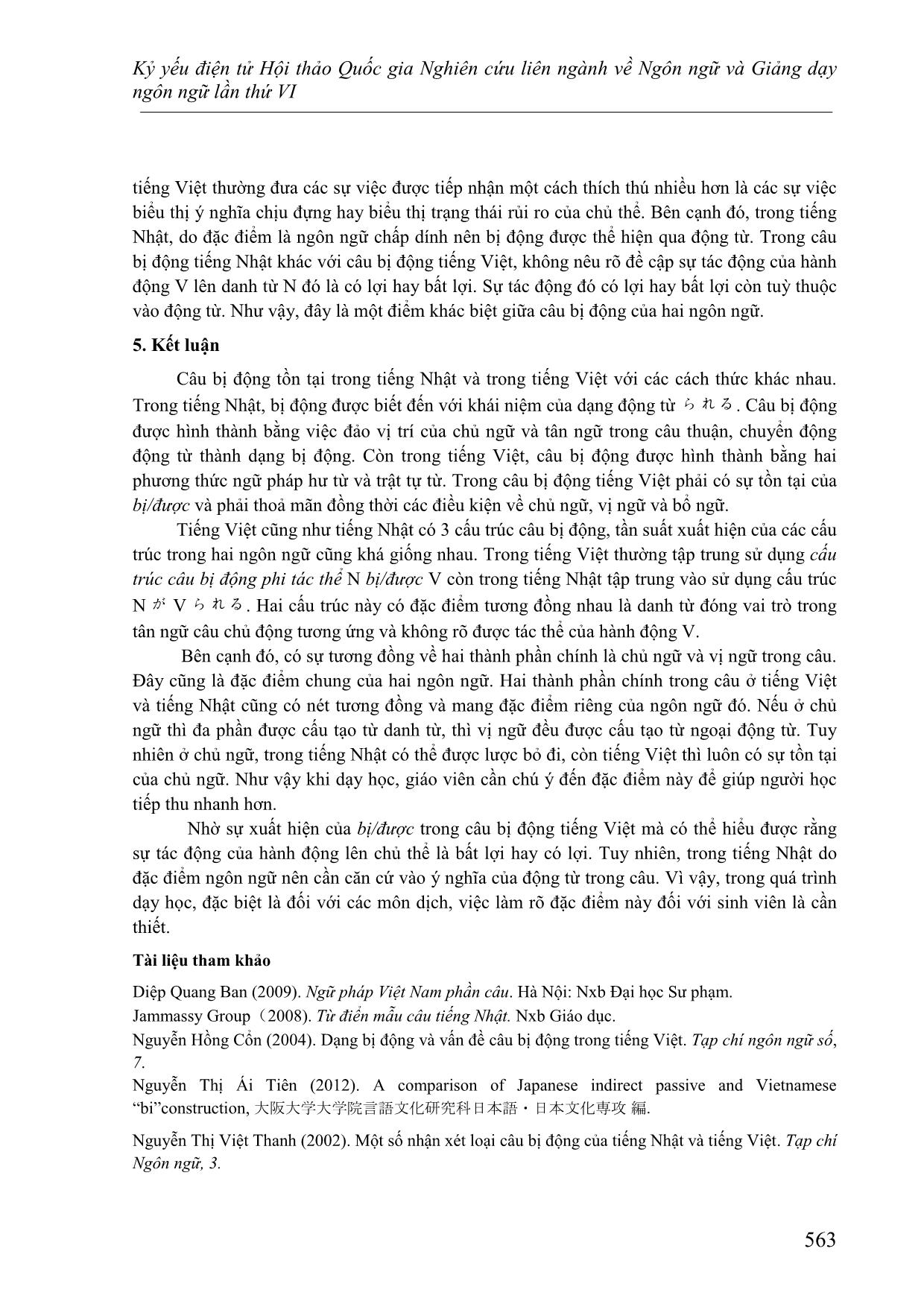 Đối chiếu đặc điểm cö pháp của câu bị động trong tiếng Việt và Tiếng Nhật trang 7