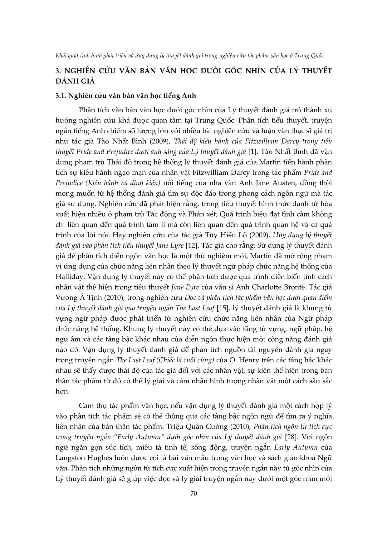 Khái quát tình hình phát triển và ứng dụng lý thuyết đánh giá trong nghiên cứu tác phẩm văn học ở Trung Quốc trang 4