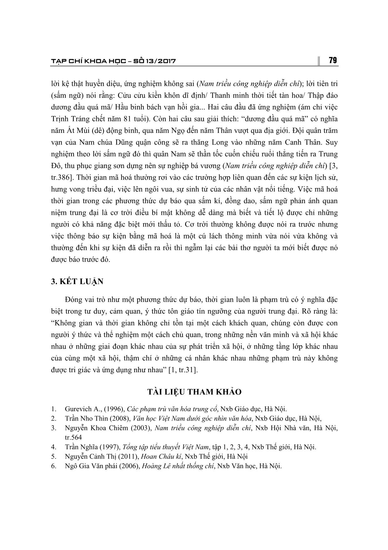 Khảo sát thời gian nghệ thuật gắn với các phương thức dự báo trong văn xuôi tự sự trung đại Việt Nam trang 10