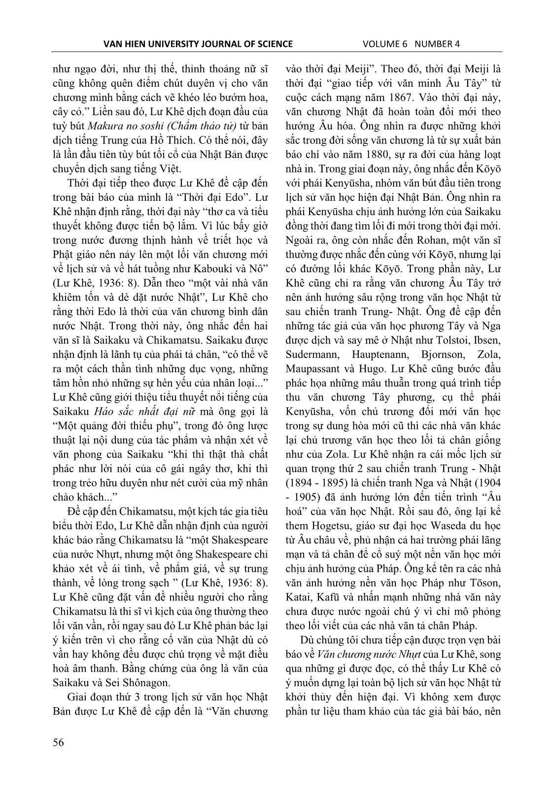 Lư Khê và bài báo đầu tiên ở nam kỳ giới thiệu văn học Nhật Bản trang 4