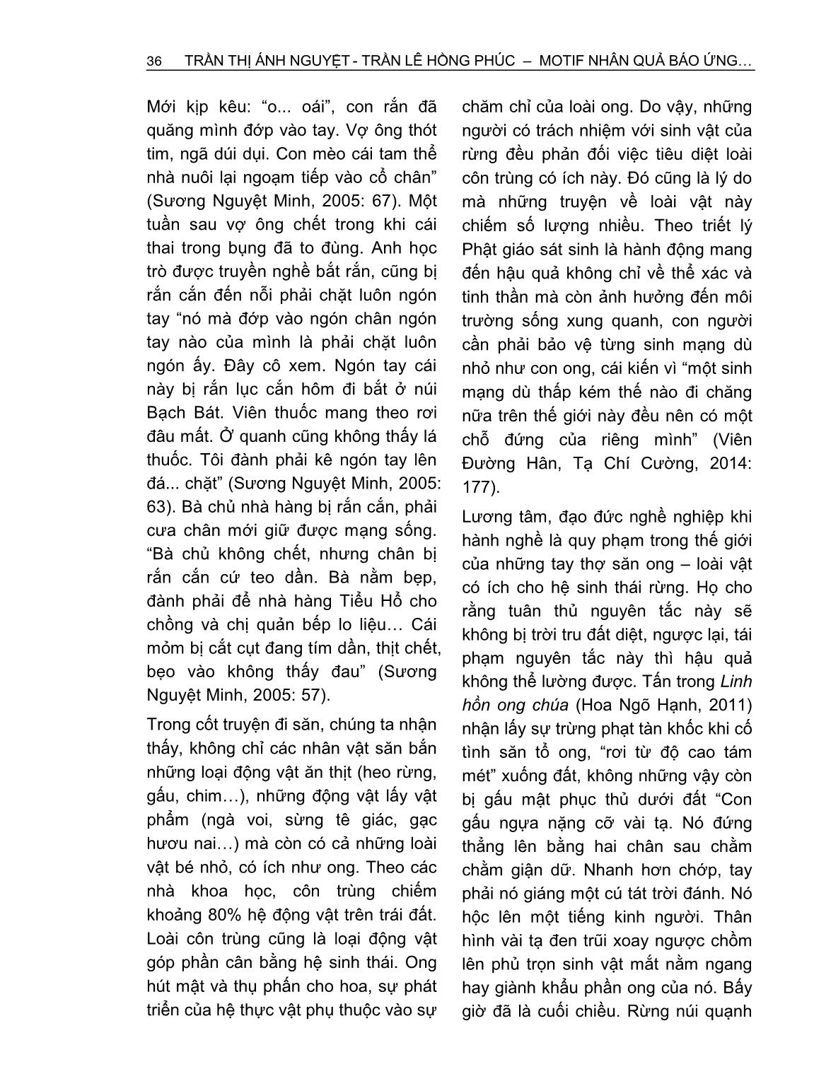 Motif nhân quả báo ứng trong văn xuôi sinh thái Việt Nam đương đại từ góc nhìn Phật Giáo trang 4