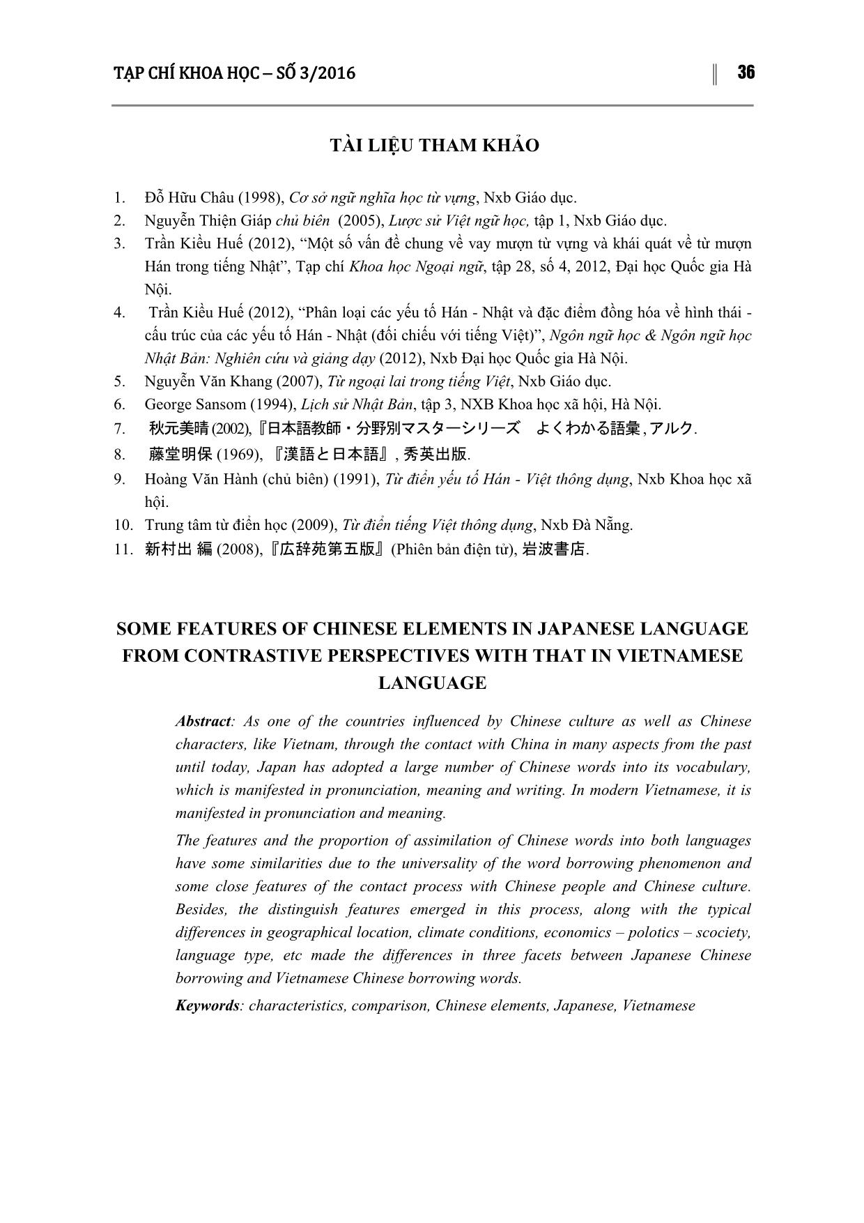 Một số đặc điểm của yếu tố hán trong tiếng Nhật - Qua cách nhìn đối chiếu với yếu tố hán trong Tiếng Việt trang 7