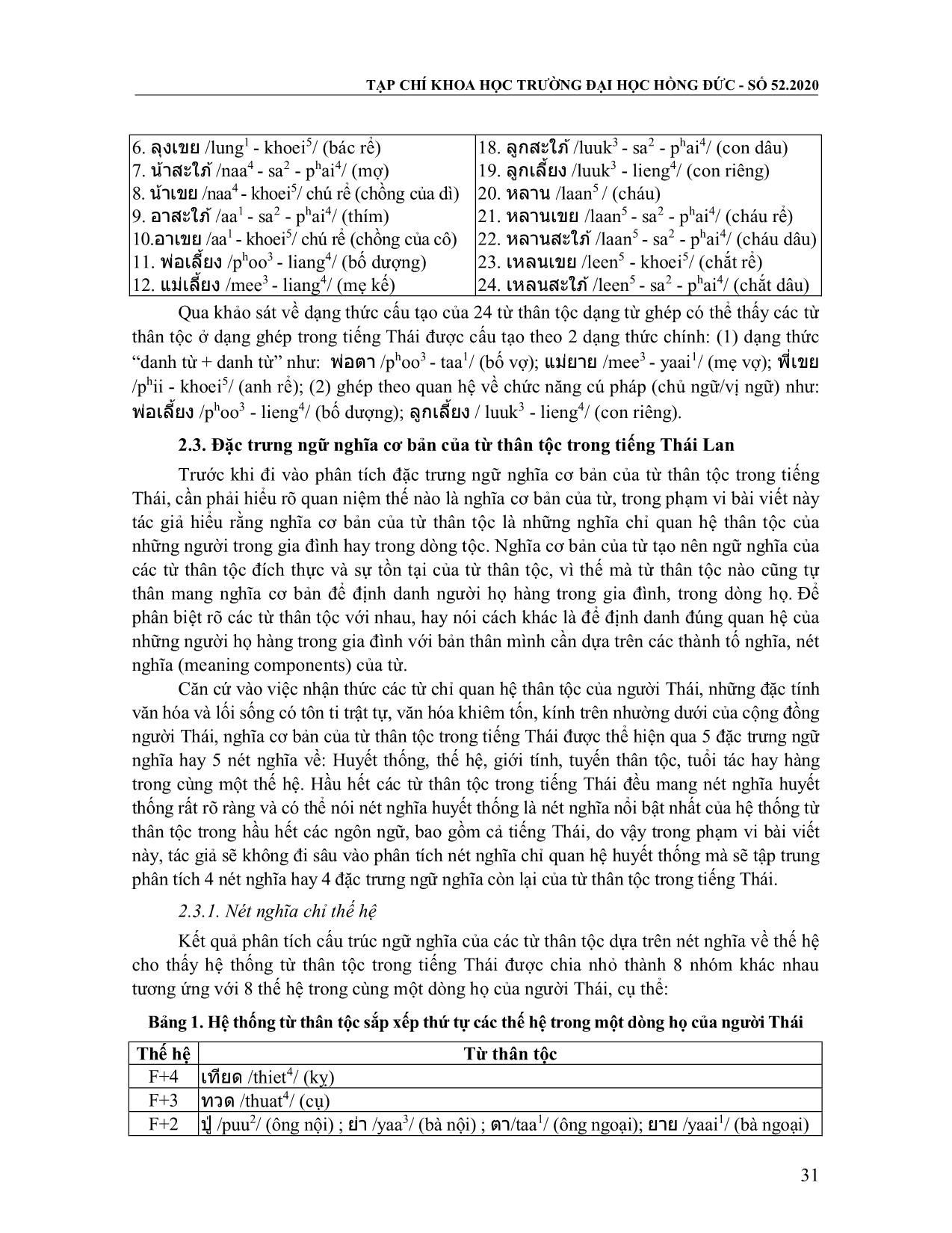 Một số đặc trưng ngữ nghĩa của từ thân tộc trong tiếng Thái Lan trang 3