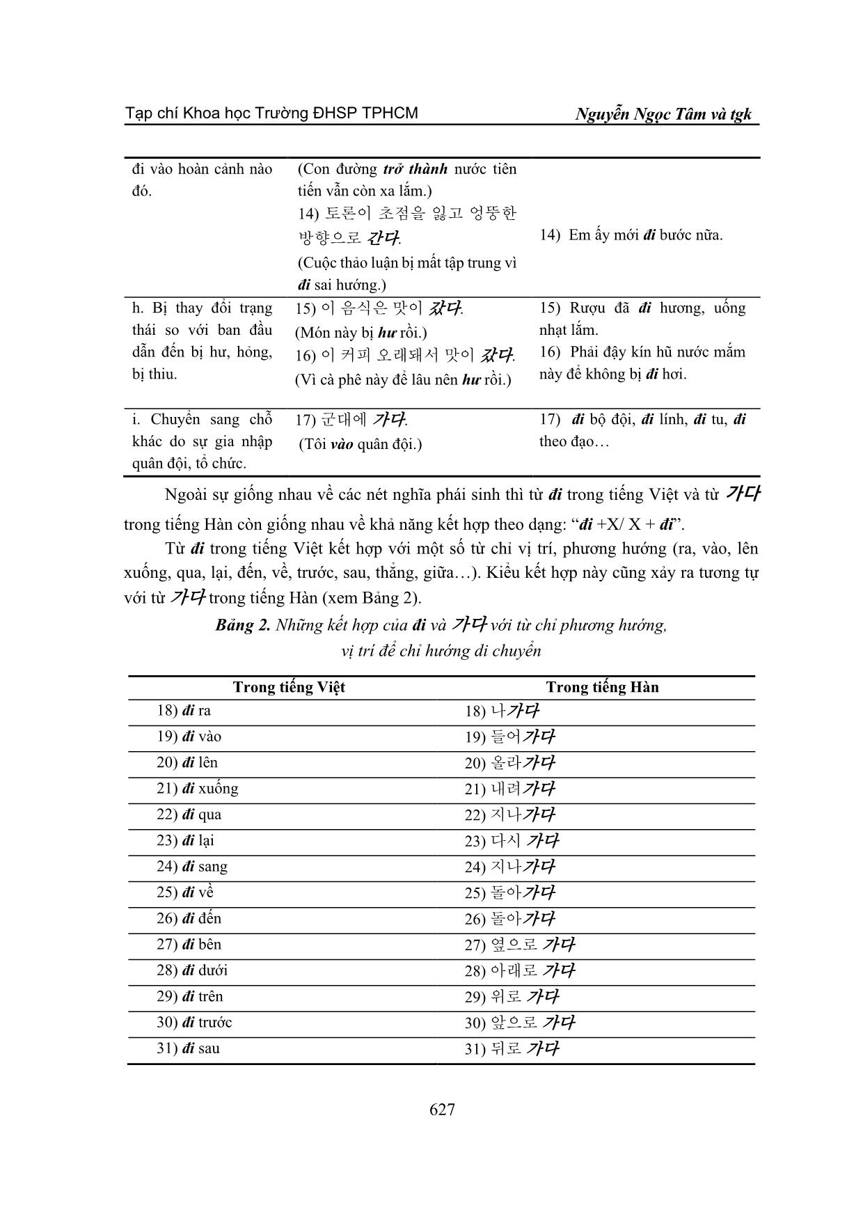 Một vài so sánh về ngữ nghĩa từ đi trong tiếng Việt với từ 가다 trong Tiếng Hàn trang 4