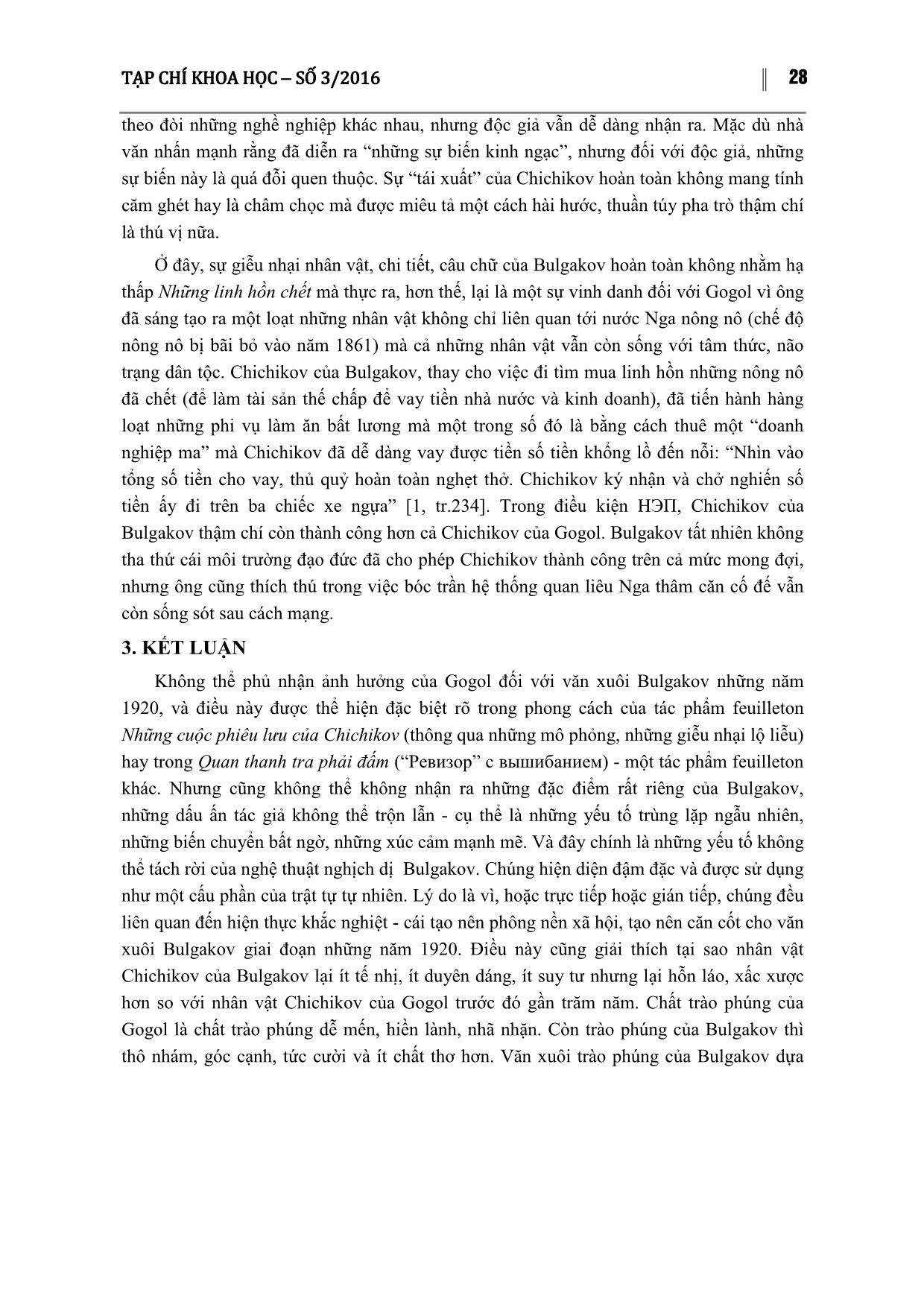 Nghệ thuật trào phúng trong văn xuôi bulgakov những năm 1920 qua “những cuộc phiêu lưu của chichikov” trang 10