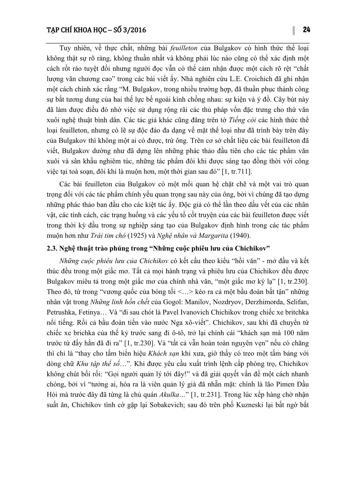 Nghệ thuật trào phúng trong văn xuôi bulgakov những năm 1920 qua “những cuộc phiêu lưu của chichikov” trang 6