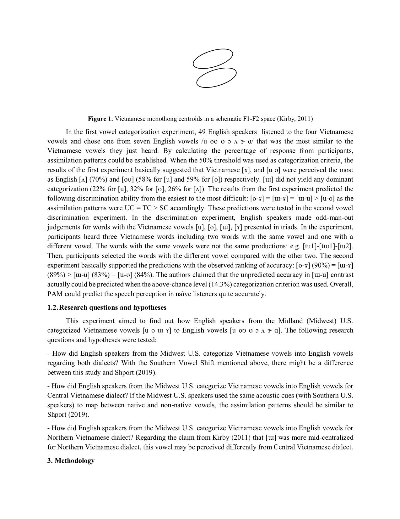 Perception of english listeners on Vietnamese vowels contrasting in rounding trang 3