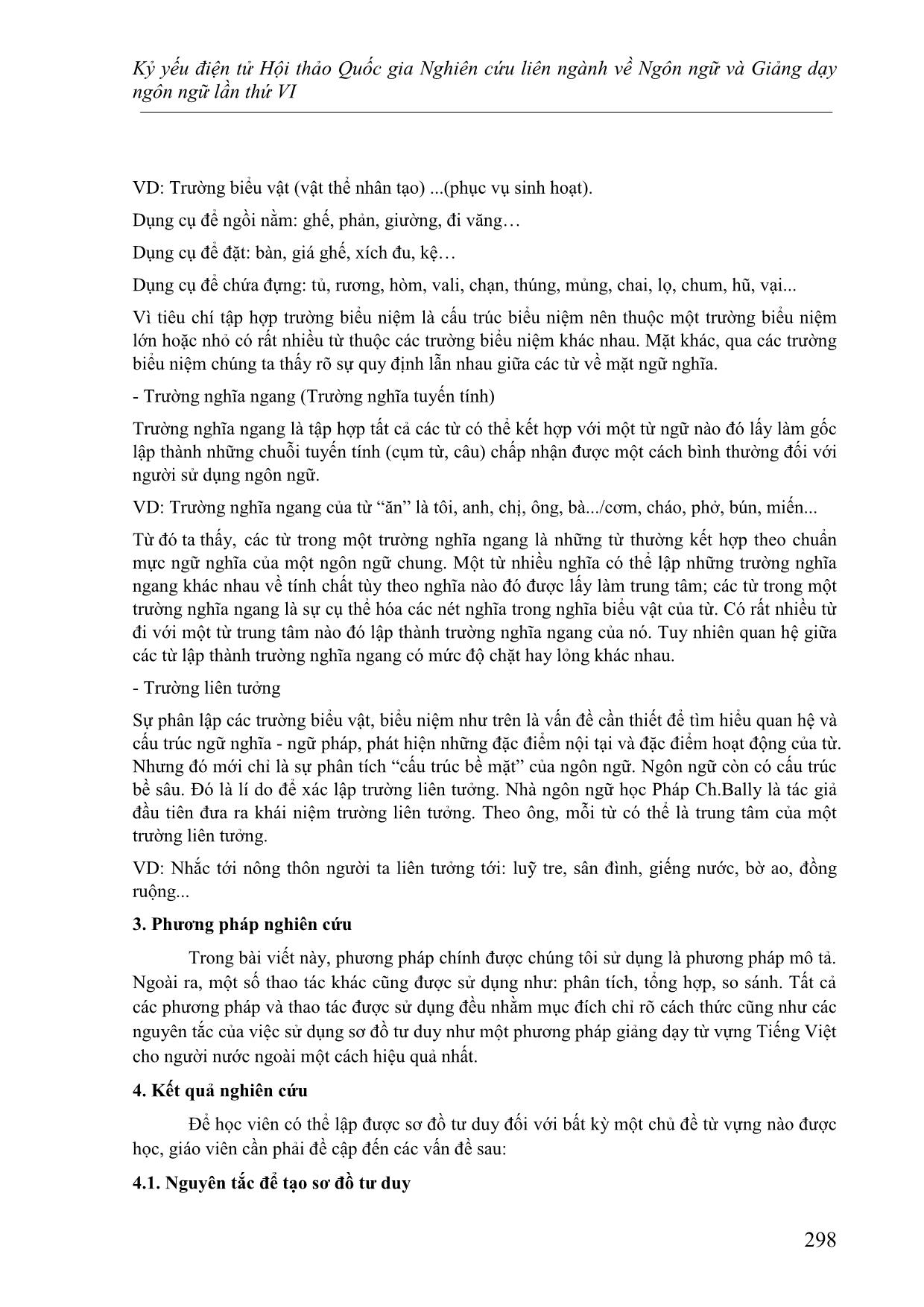 Phương pháp dạy từ vựng tiếng Việt cho người nước ngoài bằng sơ đồ tư duy trang 7