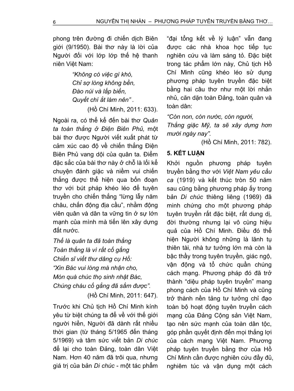 Phương pháp tuyên truyền bằng thơ của Hồ Chí Minh trang 6