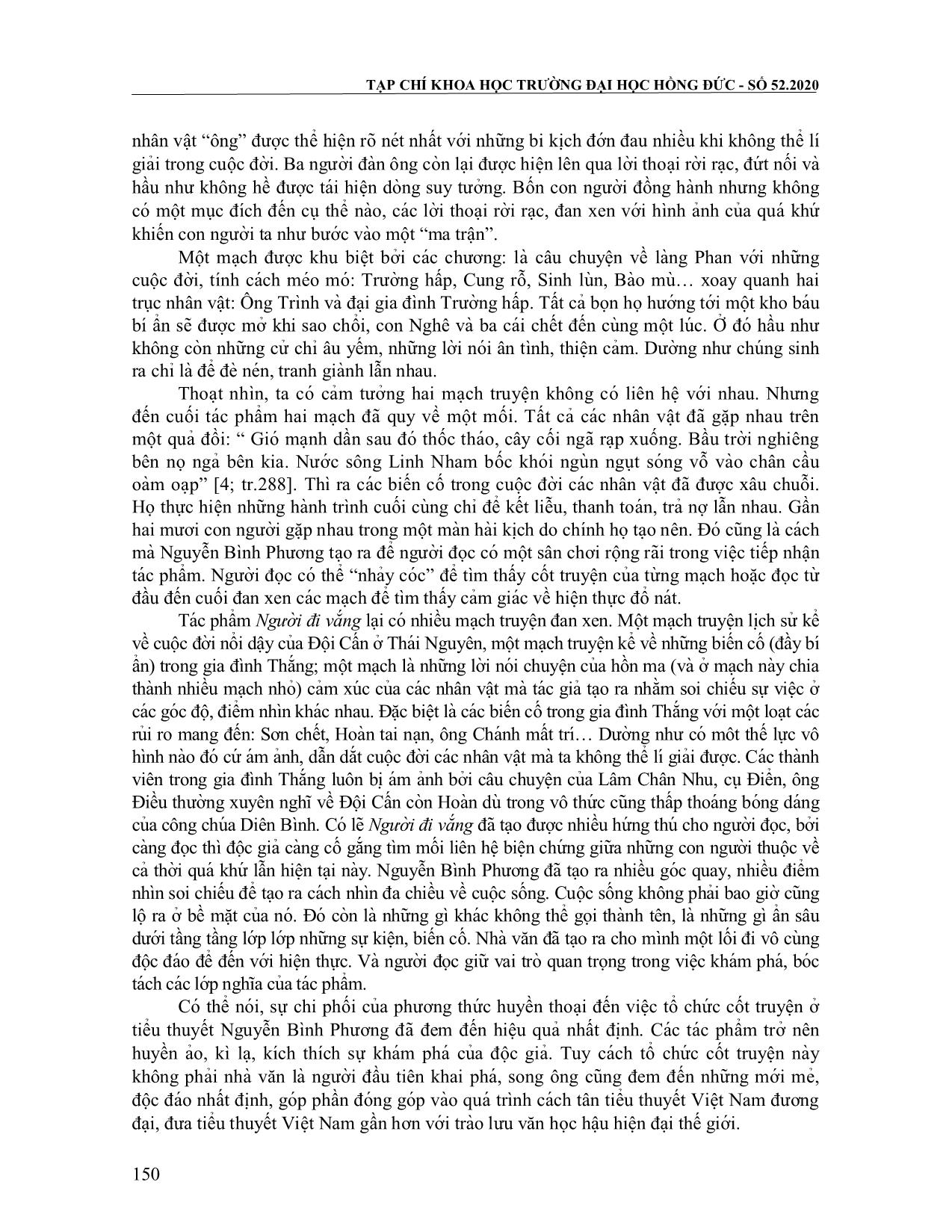 Phương thức huyền thoại hóa trong tổ chức cốt truyện của tiểu thuyết Nuyễn Bình Phương trang 7
