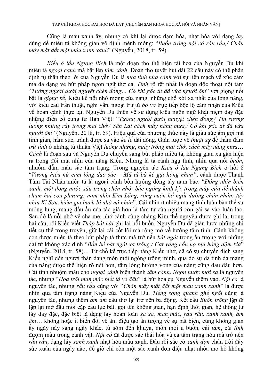 Sắc thái hóa ngôn ngữ thơ trong truyện Kiều của Nguyễn Du trang 6
