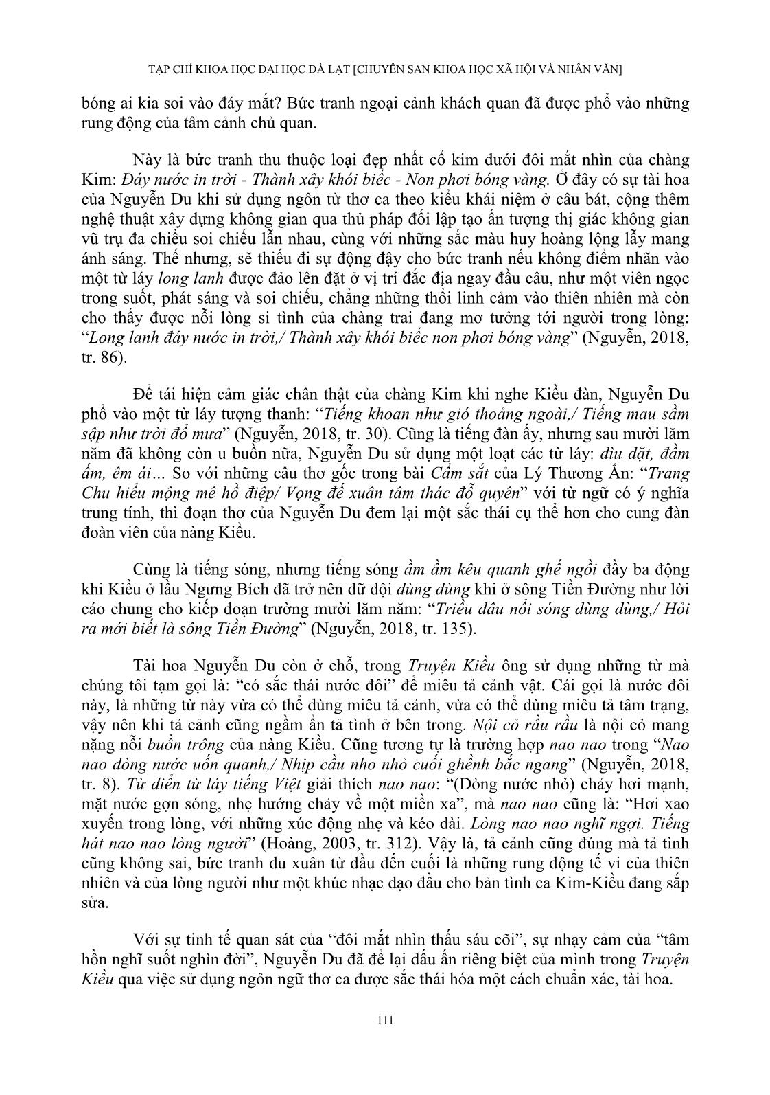 Sắc thái hóa ngôn ngữ thơ trong truyện Kiều của Nguyễn Du trang 8