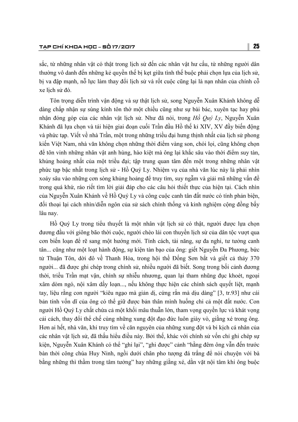 Sự thật lịch sử và hư cấu nghệ thuật trong tiểu thuyết Hồ Quý Li của Nguyễn Xuân Thành trang 4