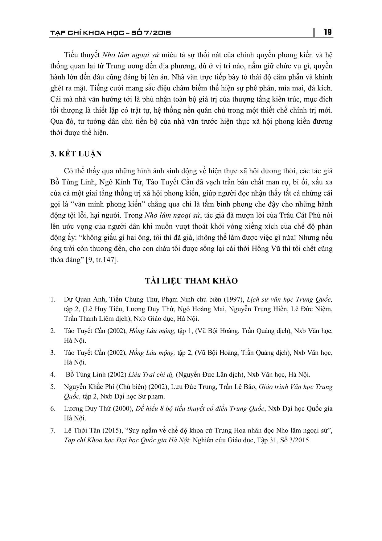 Suy ngẫm về tầng lớp thống trị trong tiểu thuyết nho lâm ngoại sử của Ngô Kính Tử trang 8