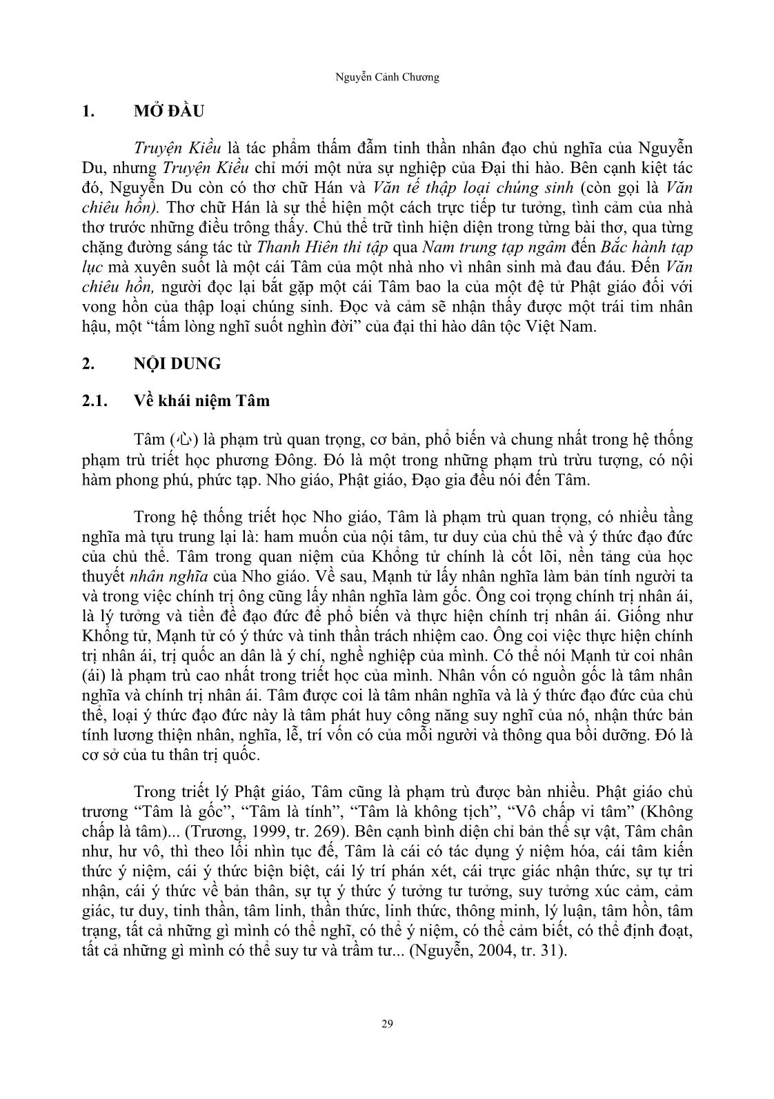 Tâm của Nguyễn Du từ thơ chữ hán đến văn chiêu hồn trang 3