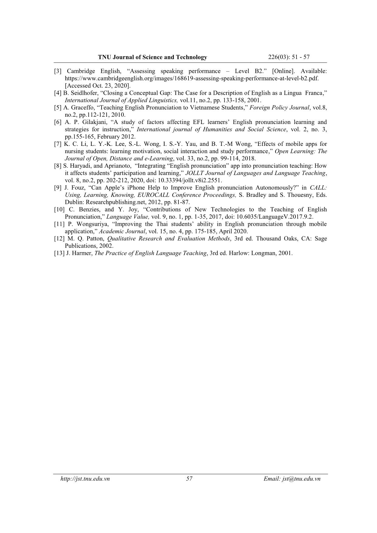 The effectiveness of otter application in improving english freshmen’s pronunciation at school of foreign languages - Thai nguyen university trang 7