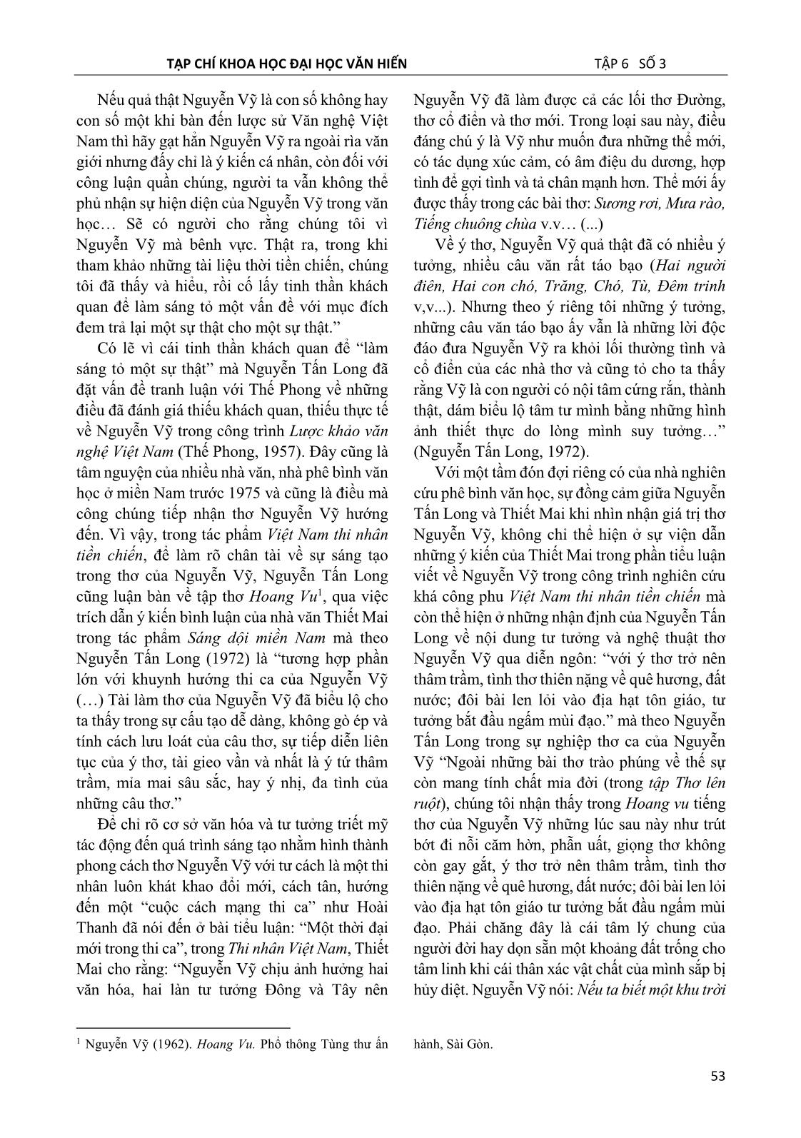 Thơ Nguyễn Vỹ trong tiếp nhận của phê bình văn học ở miền Nam giai đoạn 1954 – 1975 trang 5