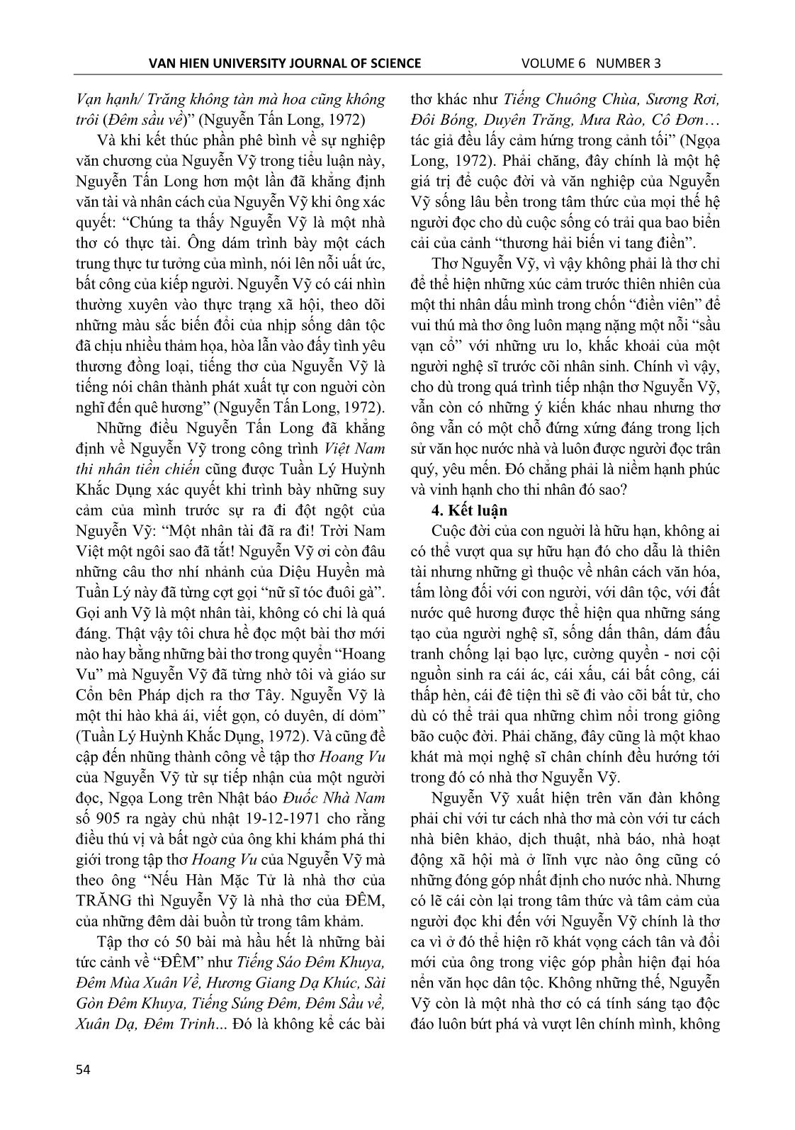 Thơ Nguyễn Vỹ trong tiếp nhận của phê bình văn học ở miền Nam giai đoạn 1954 – 1975 trang 6
