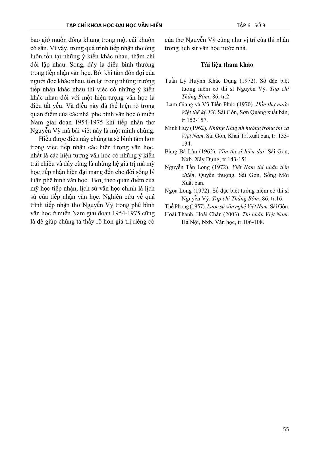 Thơ Nguyễn Vỹ trong tiếp nhận của phê bình văn học ở miền Nam giai đoạn 1954 – 1975 trang 7