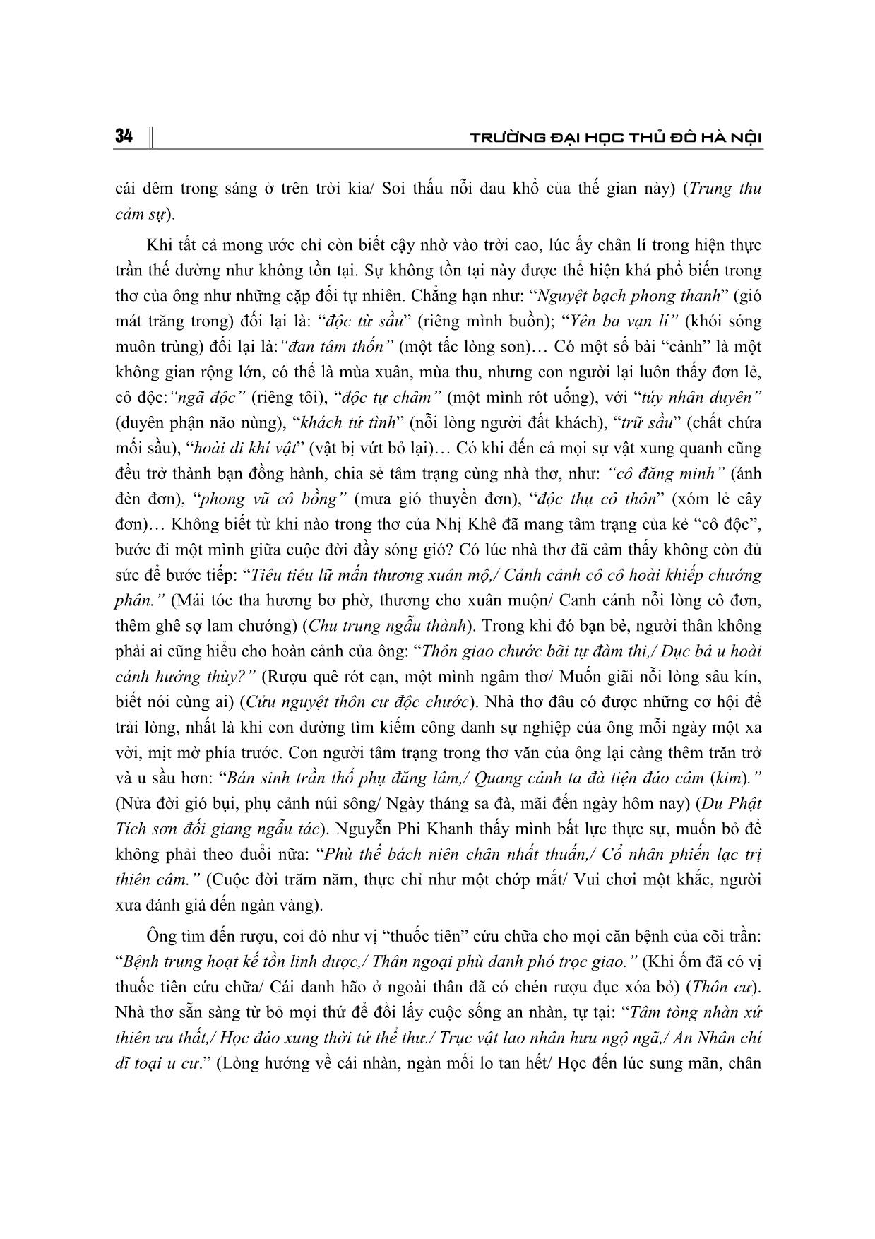Thơ văn Nguyễn Phi Khanh - Nỗi niềm trăn trở về bản thân, thời đại và cuộc sống của nhân dân trang 3