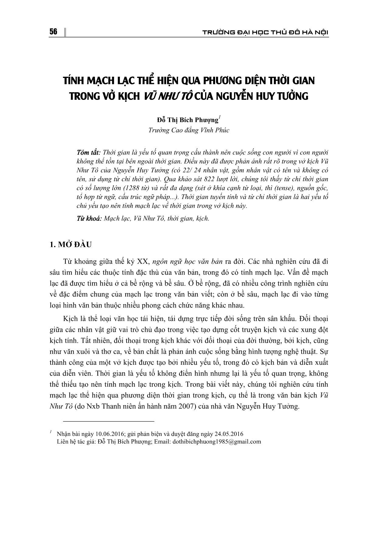 Tính mạch lạc thể hiện qua phương diện thời gian trong vở kịch Vũ Như Tô của Nguyễn Huy Tưởng trang 1