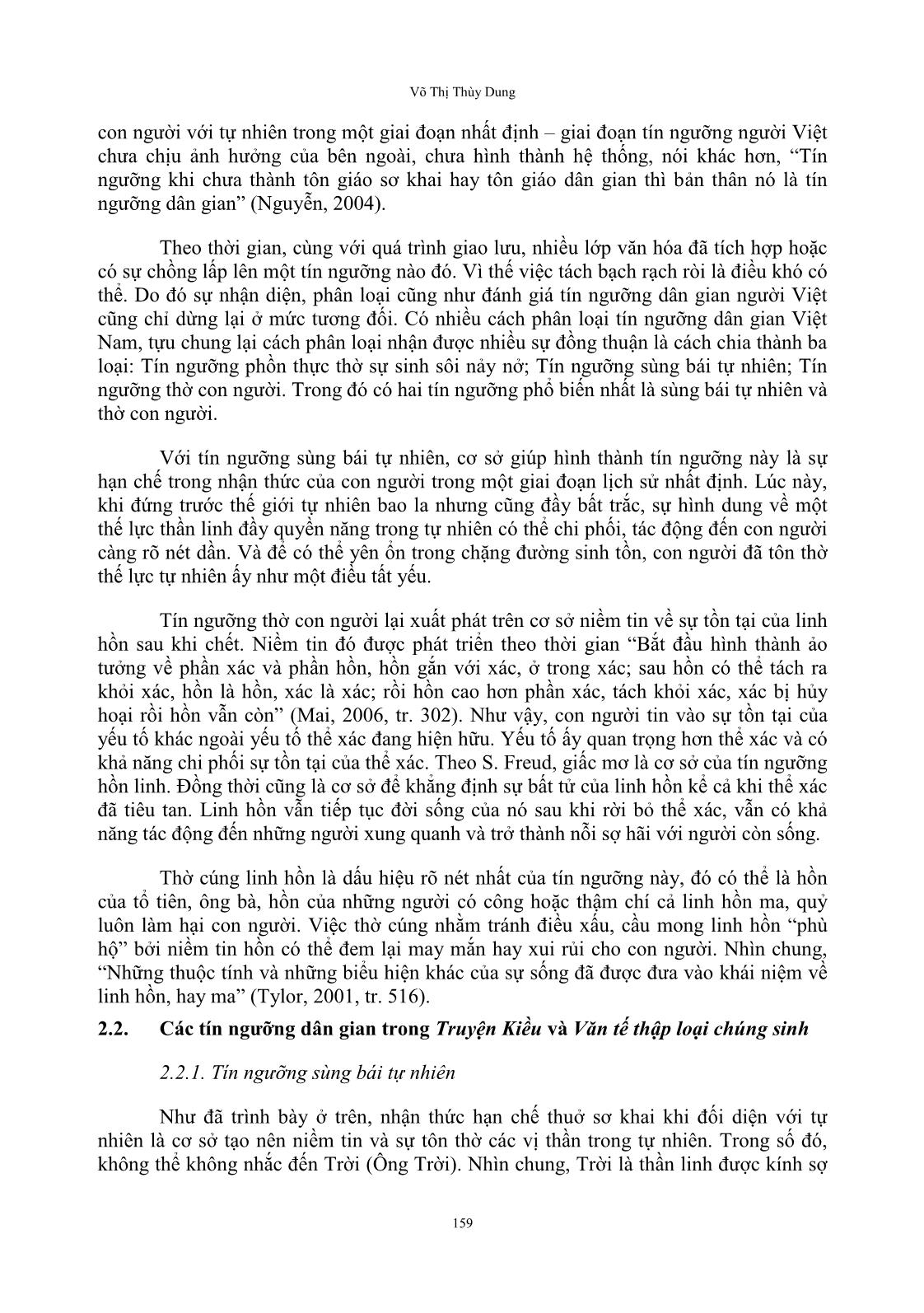 Tín ngưỡng dân gian trong truyện kiều và văn tế thập loại chúng sinh (văn chiêu hồn) của Nguyễn Du trang 5