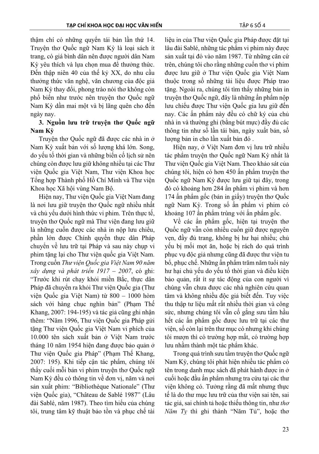 Truyện thơ Quốc ngữ Nam kỳ – Một loại hình văn chương bị lãng quên trang 7