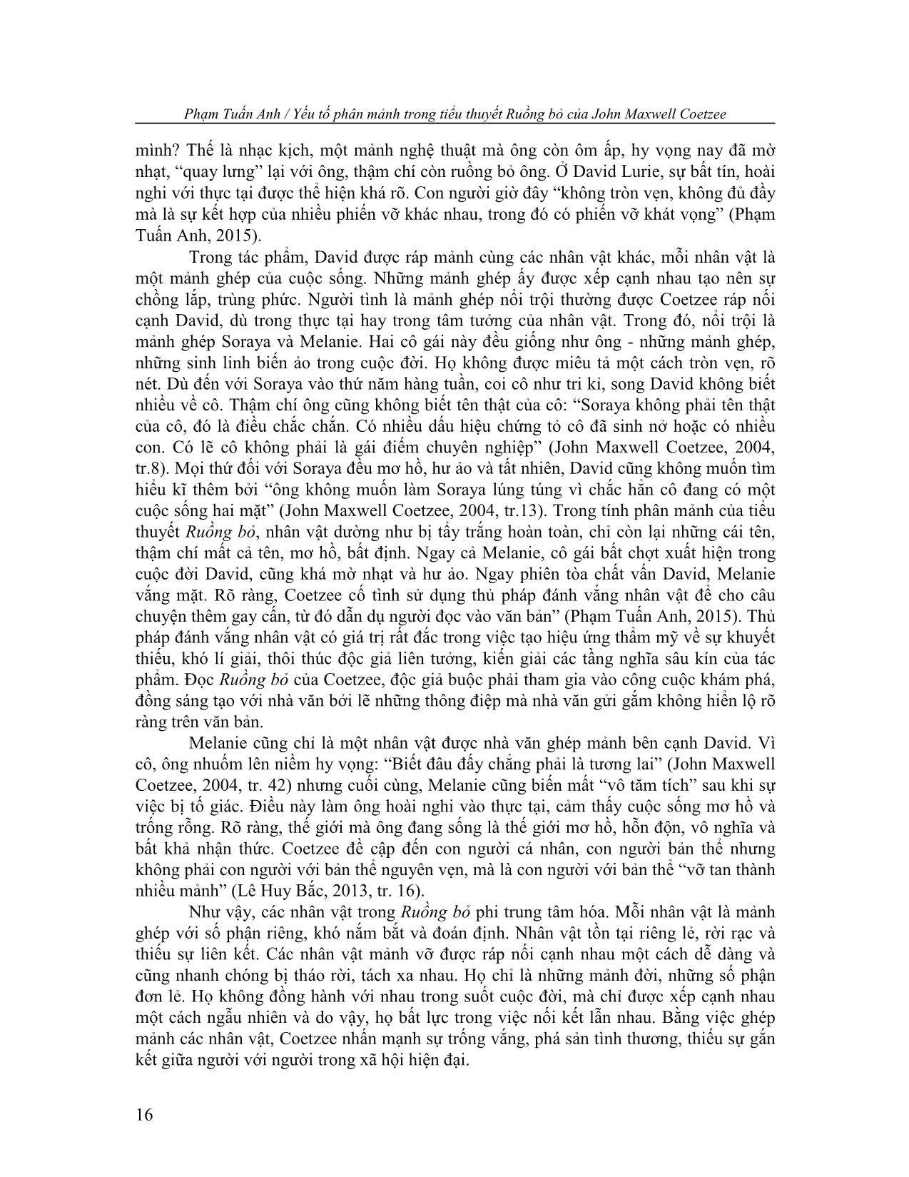Yếu tố phân mảnh trong tiểu thuyết ruồng bỏ của john maxwell coetzee trang 6
