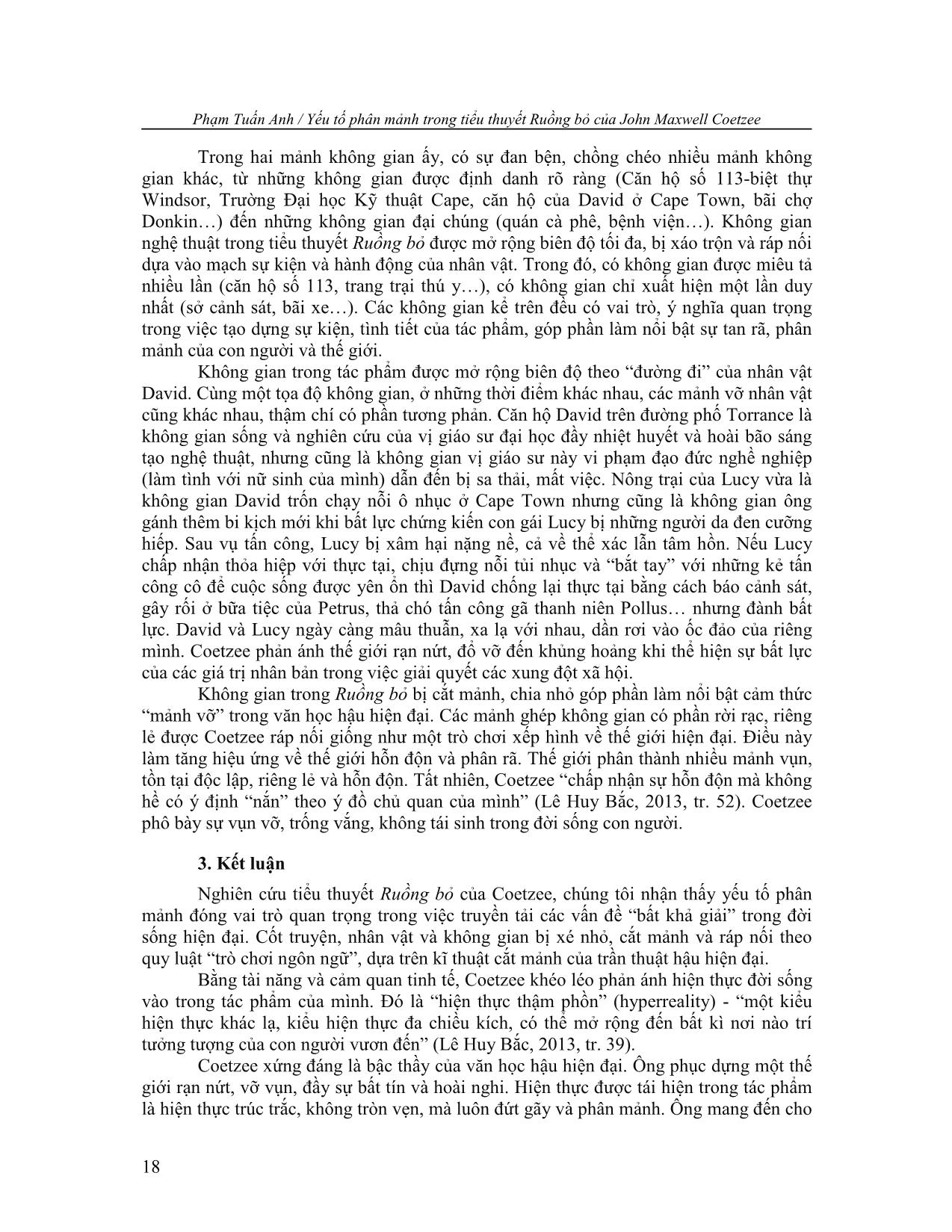 Yếu tố phân mảnh trong tiểu thuyết ruồng bỏ của john maxwell coetzee trang 8