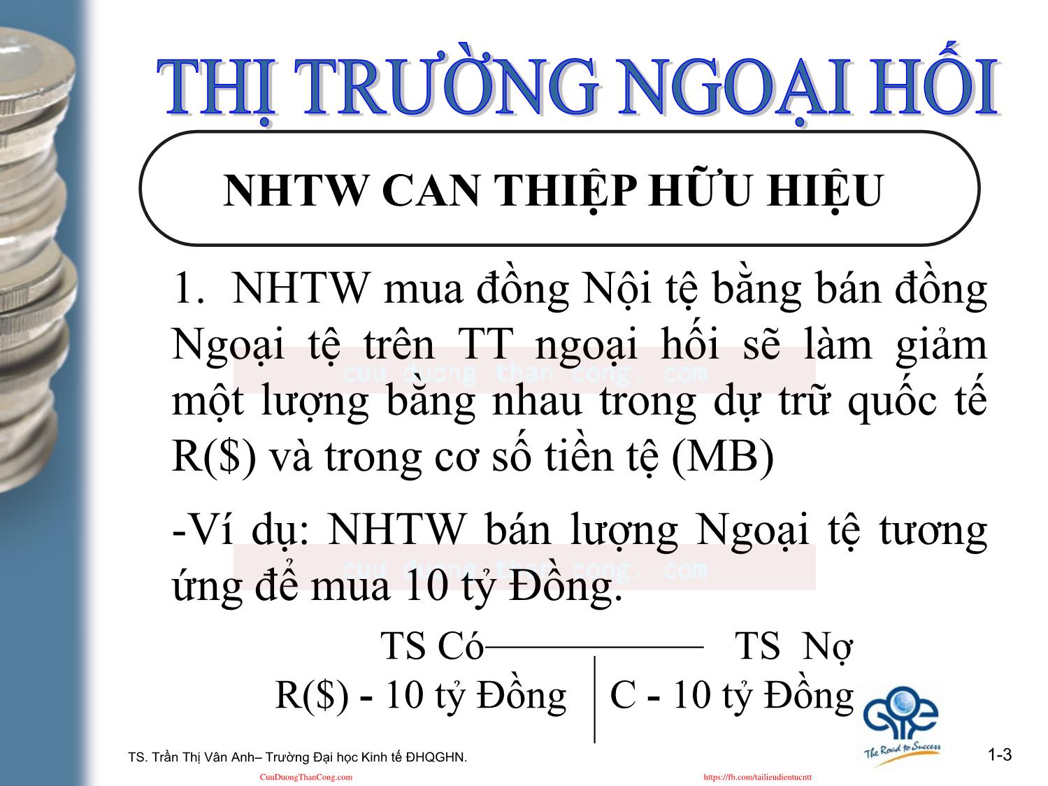 Kinh tế học tiền tệ - Ngân hàng - Bài 10: Thị trường ngoại hối và hệ thống tài chính quốc tế trang 3