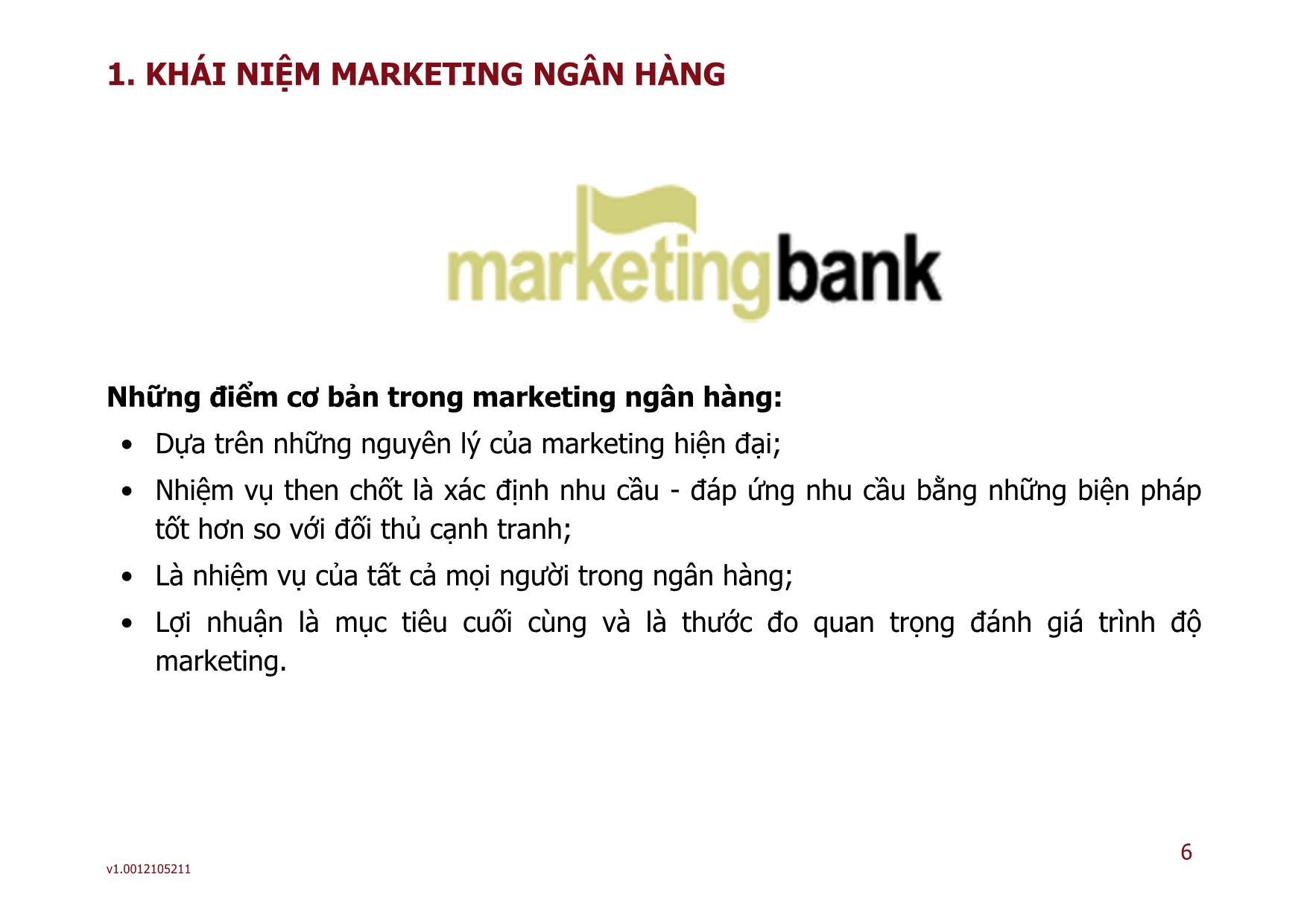 Marketing ngân hàng - Bài 01: Tổng quan về marketing ngân hàng trang 6