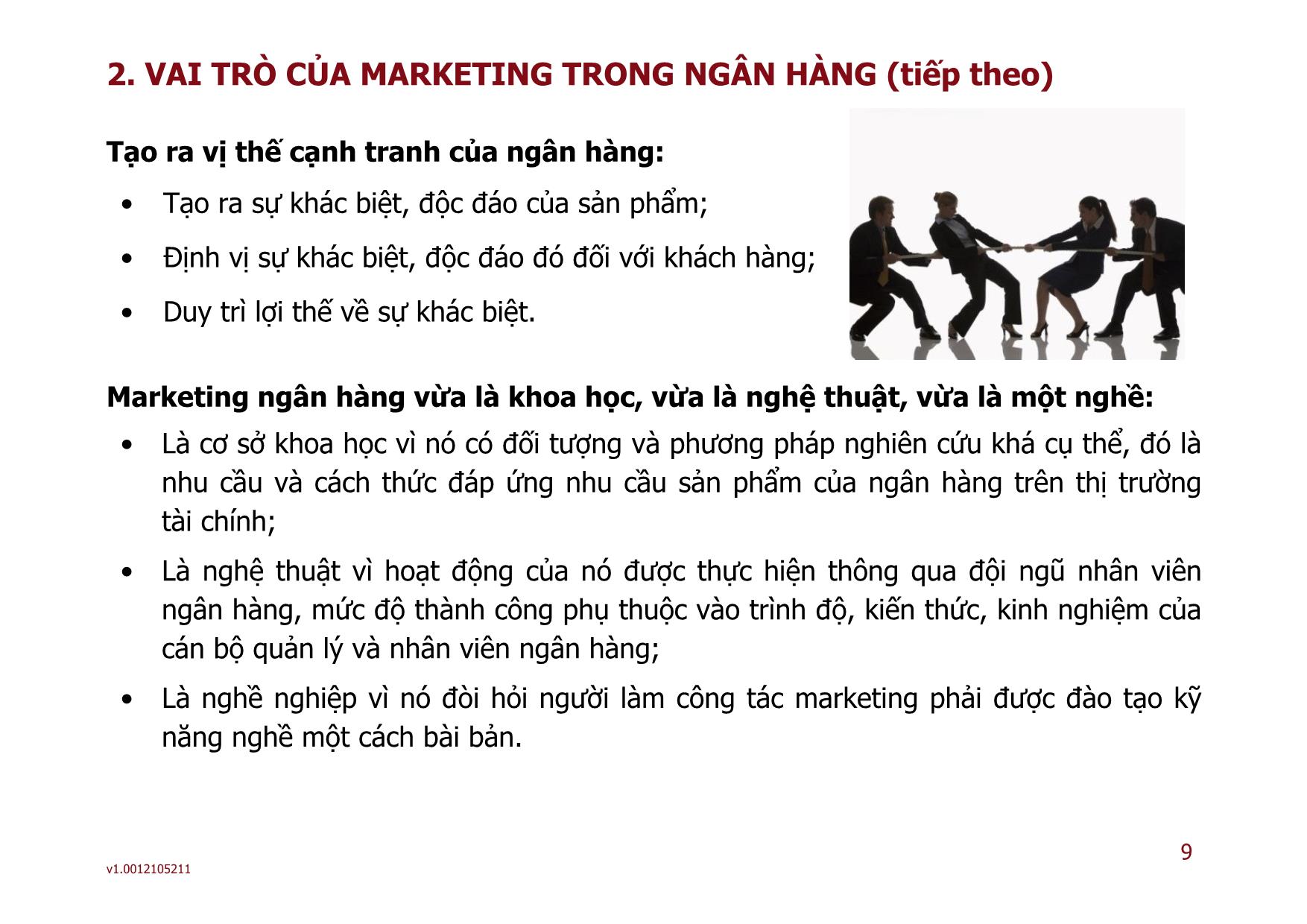 Marketing ngân hàng - Bài 01: Tổng quan về marketing ngân hàng trang 9