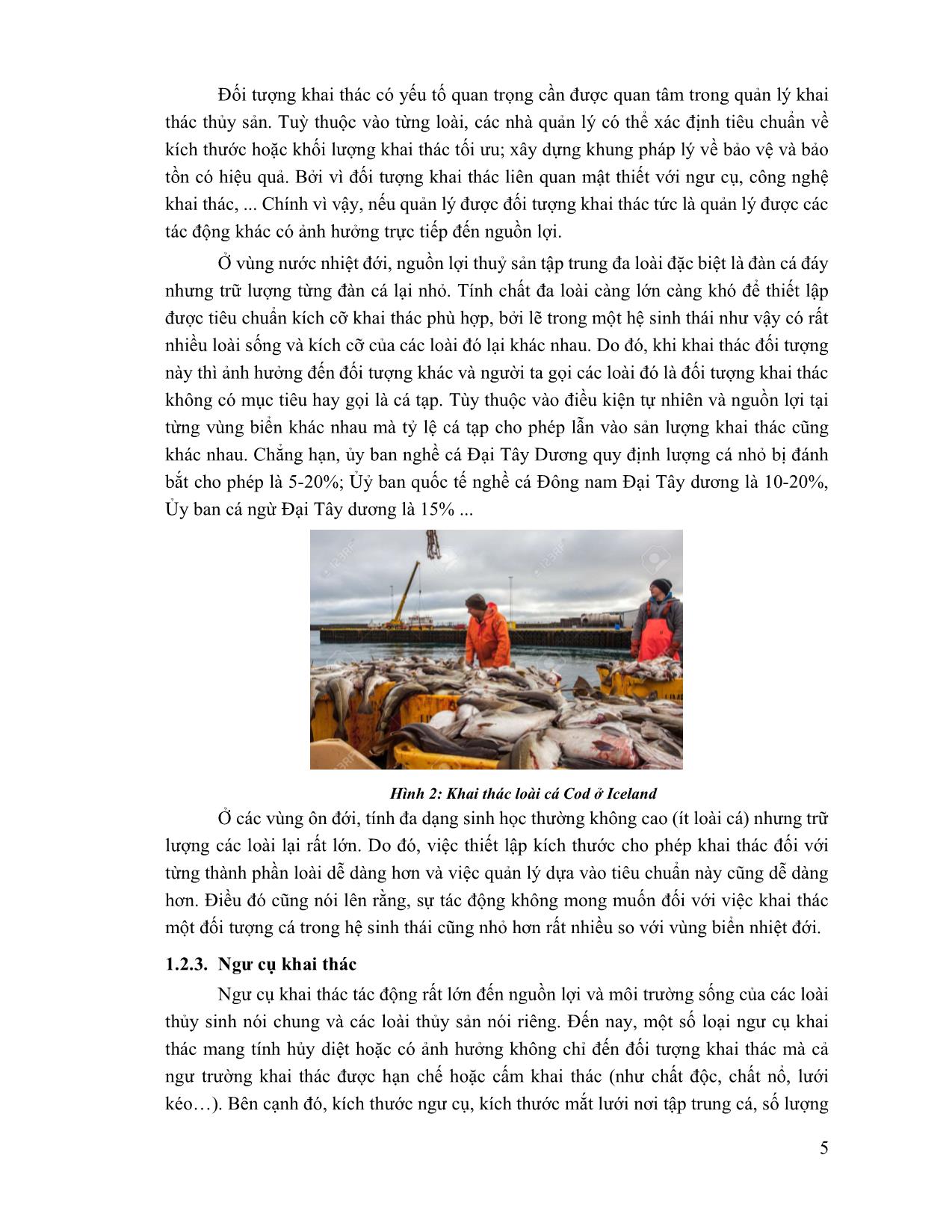 Bài giảng Quy hoạch và chính sách nghề cá trang 5