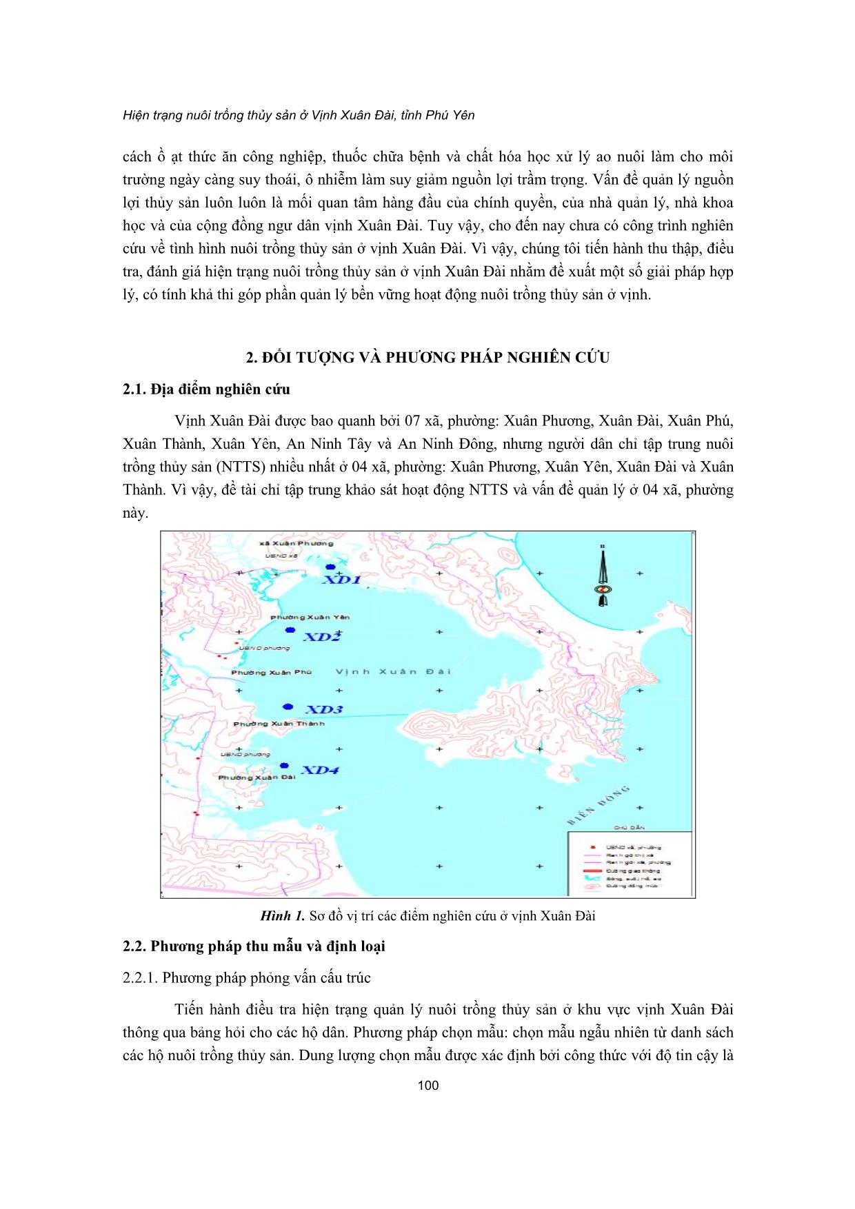Hiện trạng nuôi trồng thủy sản ở vịnh Xuân Đài, tỉnh Phú Yên trang 2