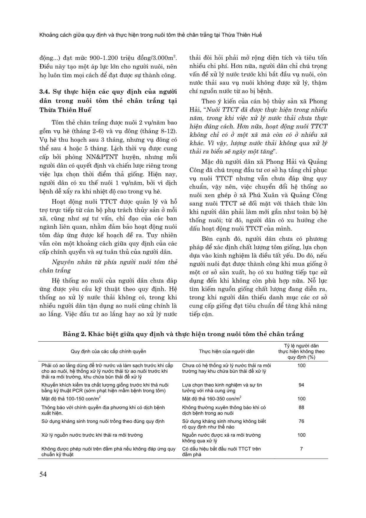 Khoảng cách giữa quy định và thực hiện trong nuôi tôm thẻ chân trắng tại Thừa Thiên Huế trang 5